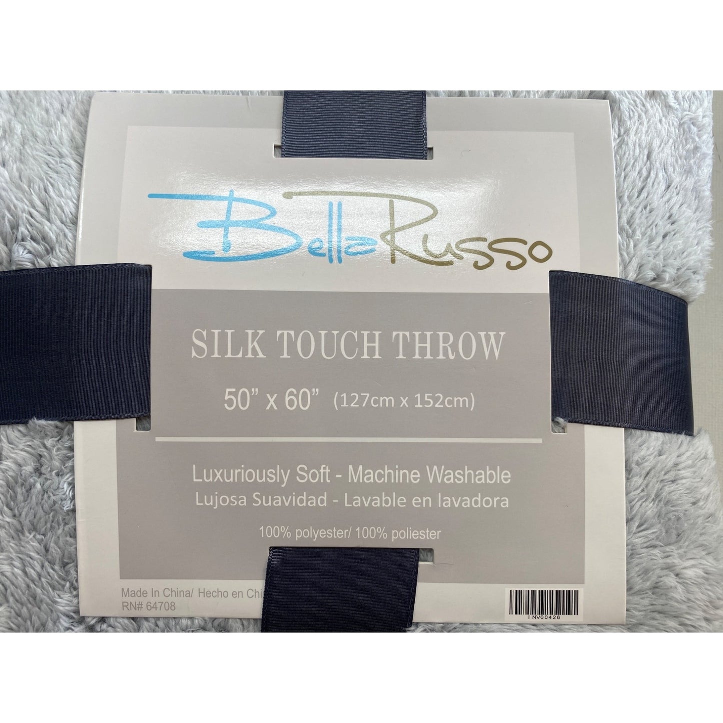 NEW Bella Russo Silk Touch Throw Blanket 50" x 60"