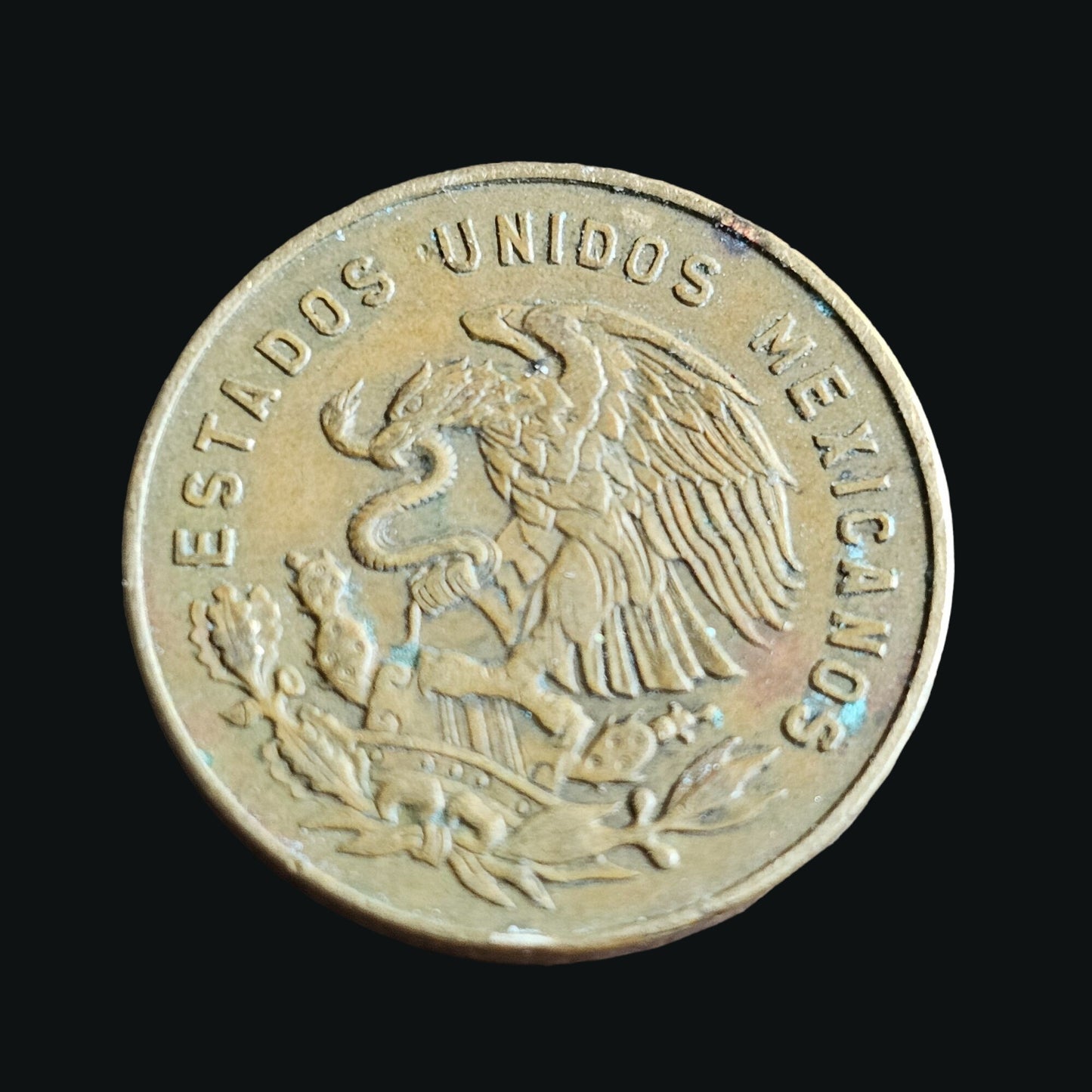 1968 Mexican Cinco Centavos Coin With Eagle & Snake Design