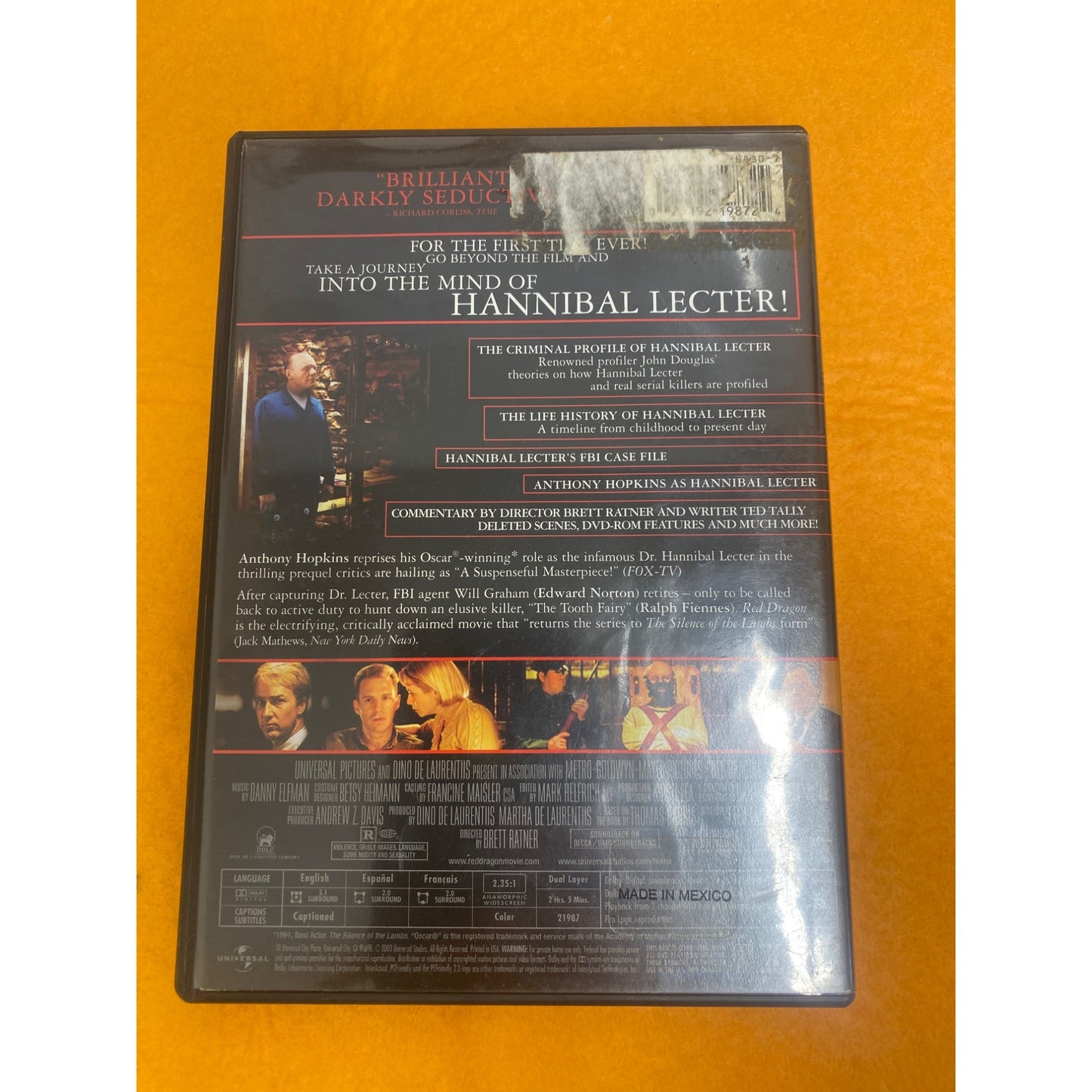 Red Dragon DVD Widescreen Collectors Edition