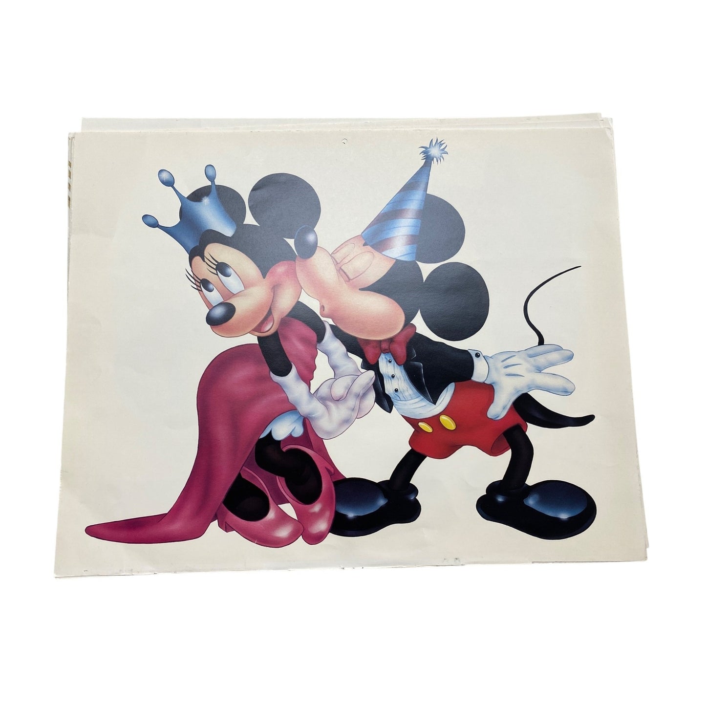 1986 Disney Channel Callander Art Prints: Mickey Minnie Donald Daisy Goofy & Tinker Bell