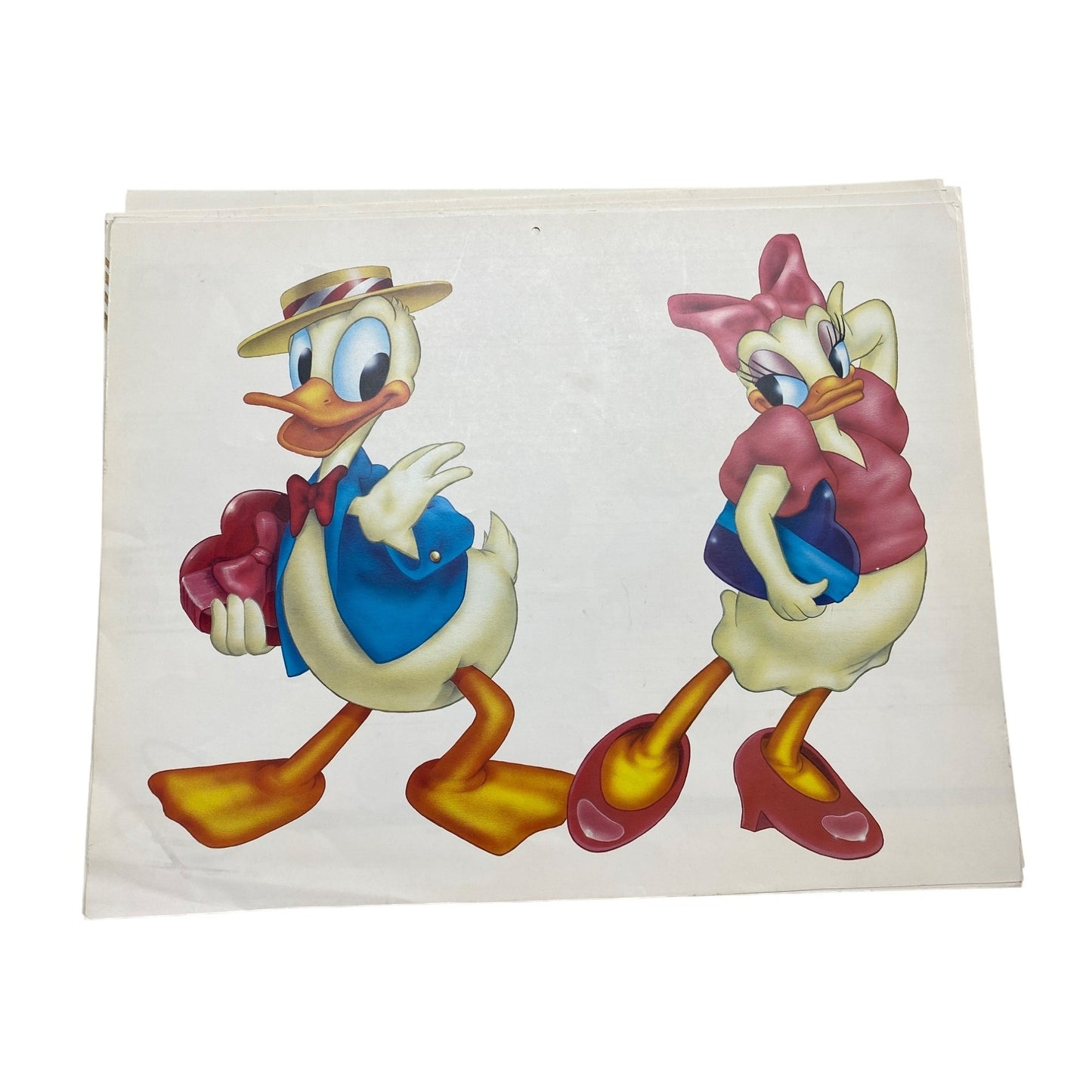 1986 Disney Channel Callander Art Prints: Mickey Minnie Donald Daisy Goofy & Tinker Bell