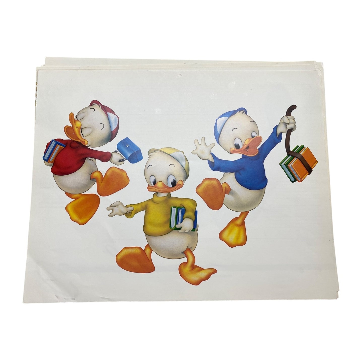 1986 Disney Channel Callander Art Prints: Mickey Minnie Donald Daisy Goofy & Tinker Bell