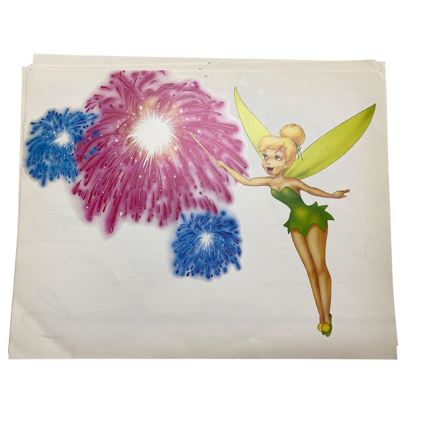 1986 Disney Channel Callander Art Prints: Mickey Minnie Donald Daisy Goofy & Tinker Bell