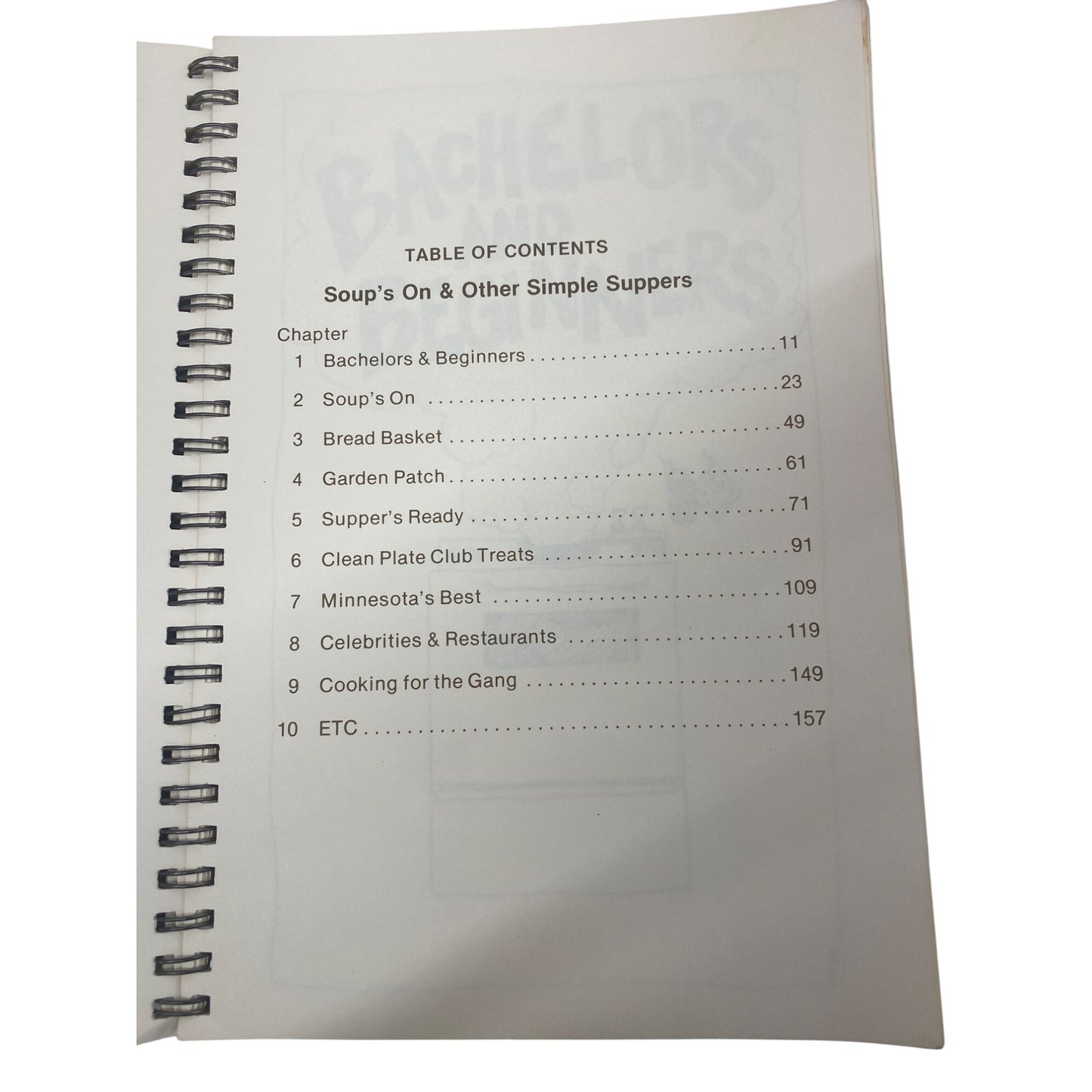 "Soups On!" & Other Simple Suppers Spiral-Bound Cook Book
