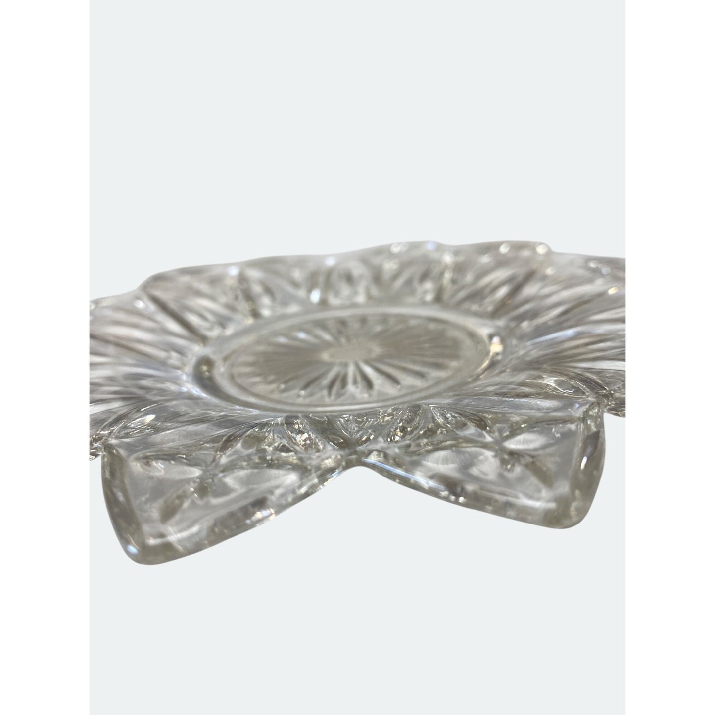 Glass Starburst Pattern Dish Set Of 2