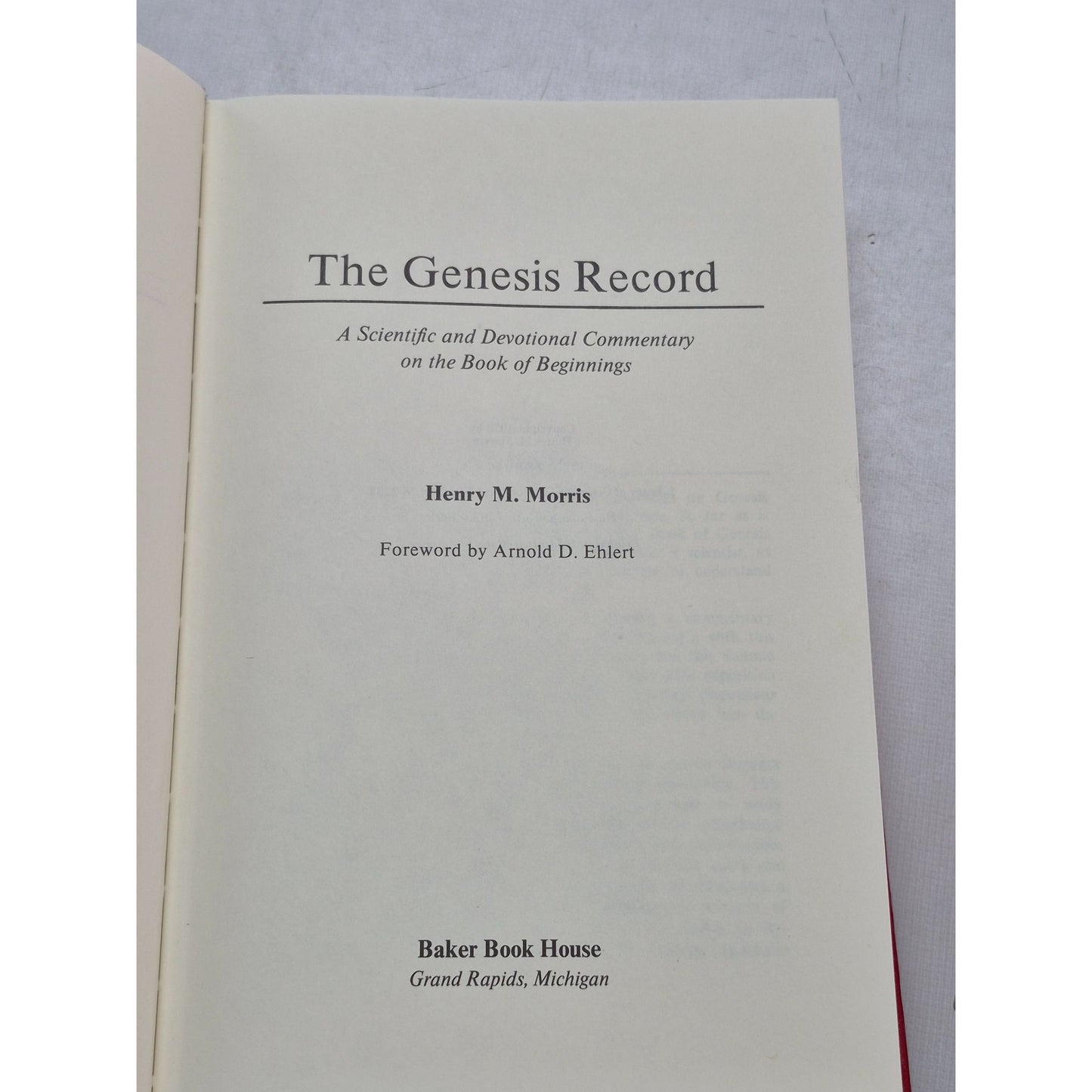 The Genesis Record By Henry M. Morris 1991 Commentary Hardcover Book