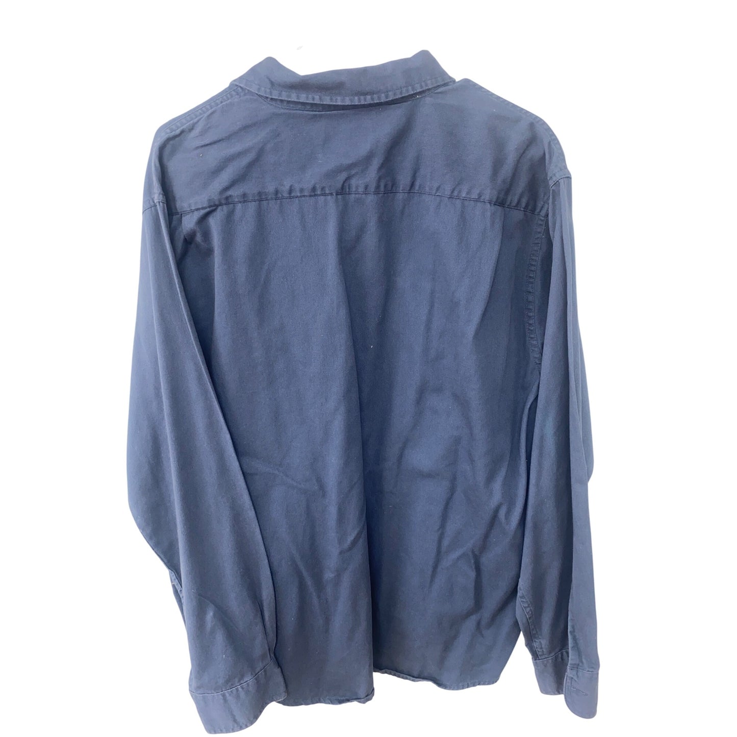 Wrangler Mens Blue Long-Sleeve Button-Up Shirt L 100% Cotton Casual Wear