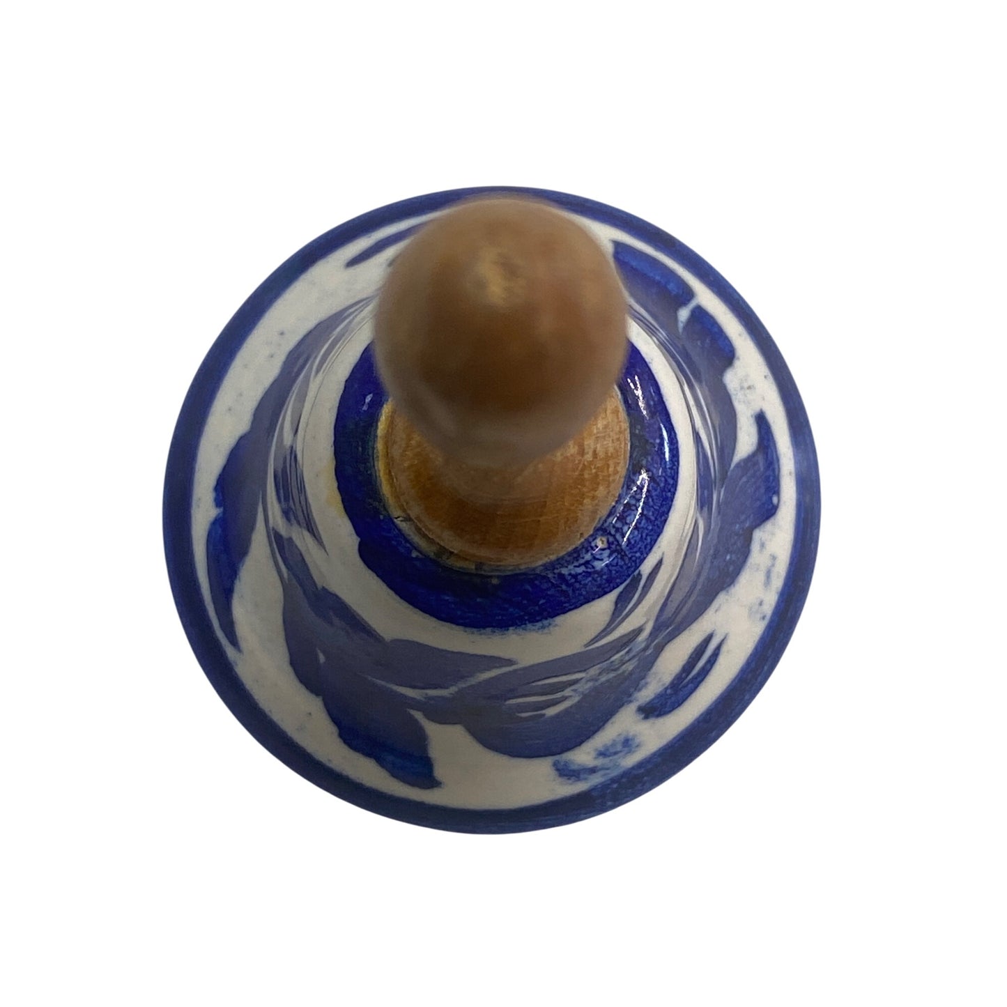 Hand-Painted Blue & White Ceramic Bell