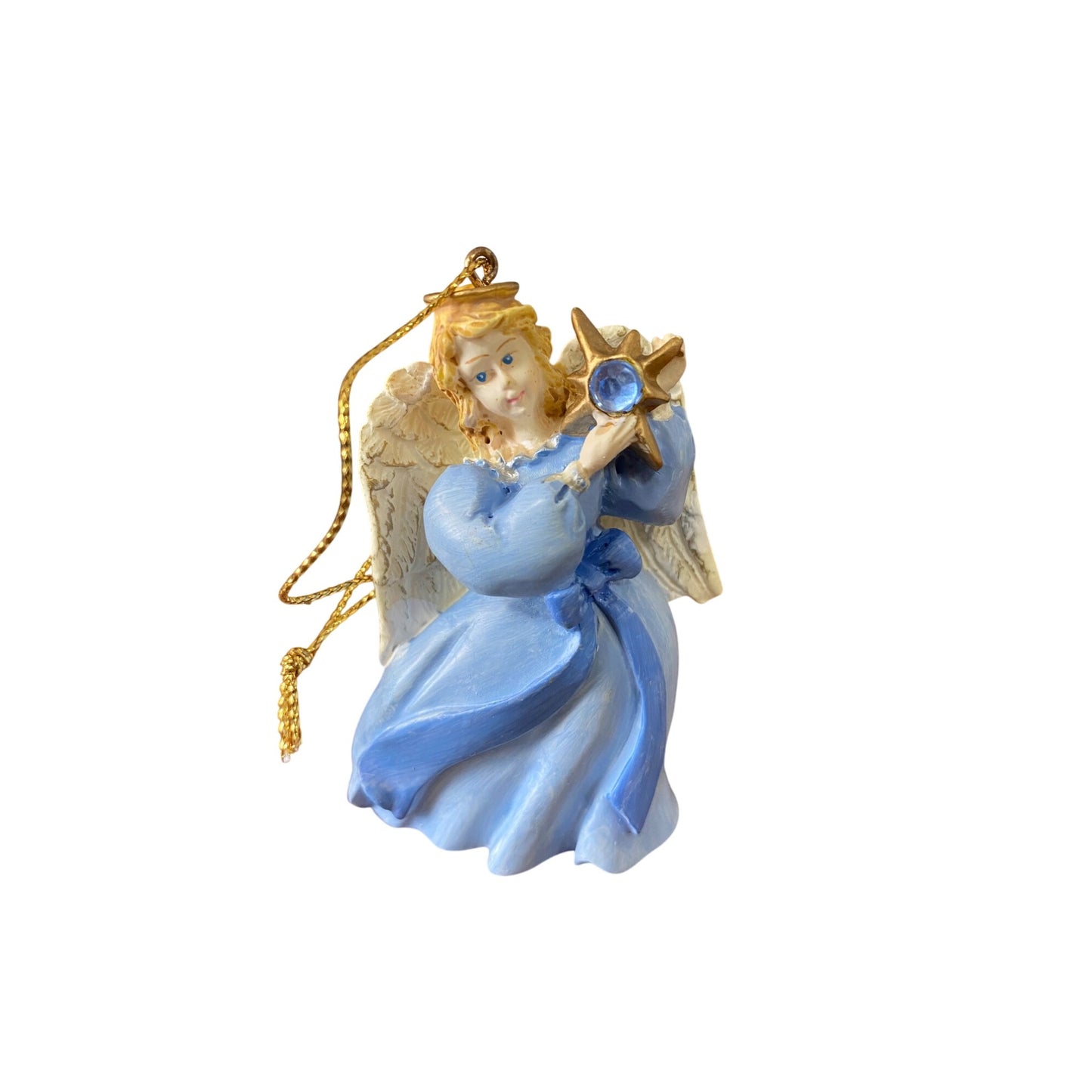 1995 Avon Birthstone Angel Ornament September Simulated Sapphire Blue Gift Collection