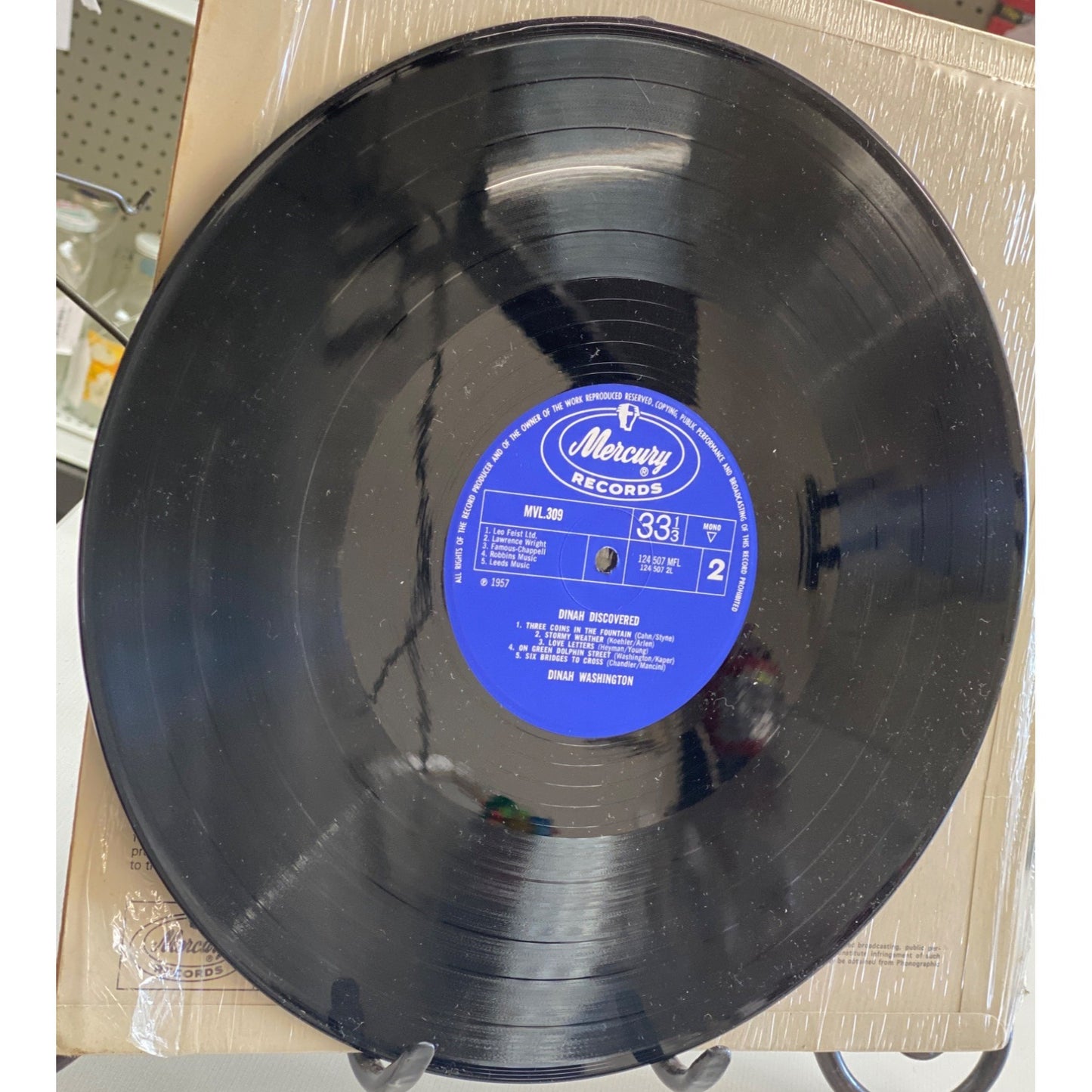 Dinah Washington "Dinah Discovered" Vinyl LP 33 RPM Mercury Records MVL 309