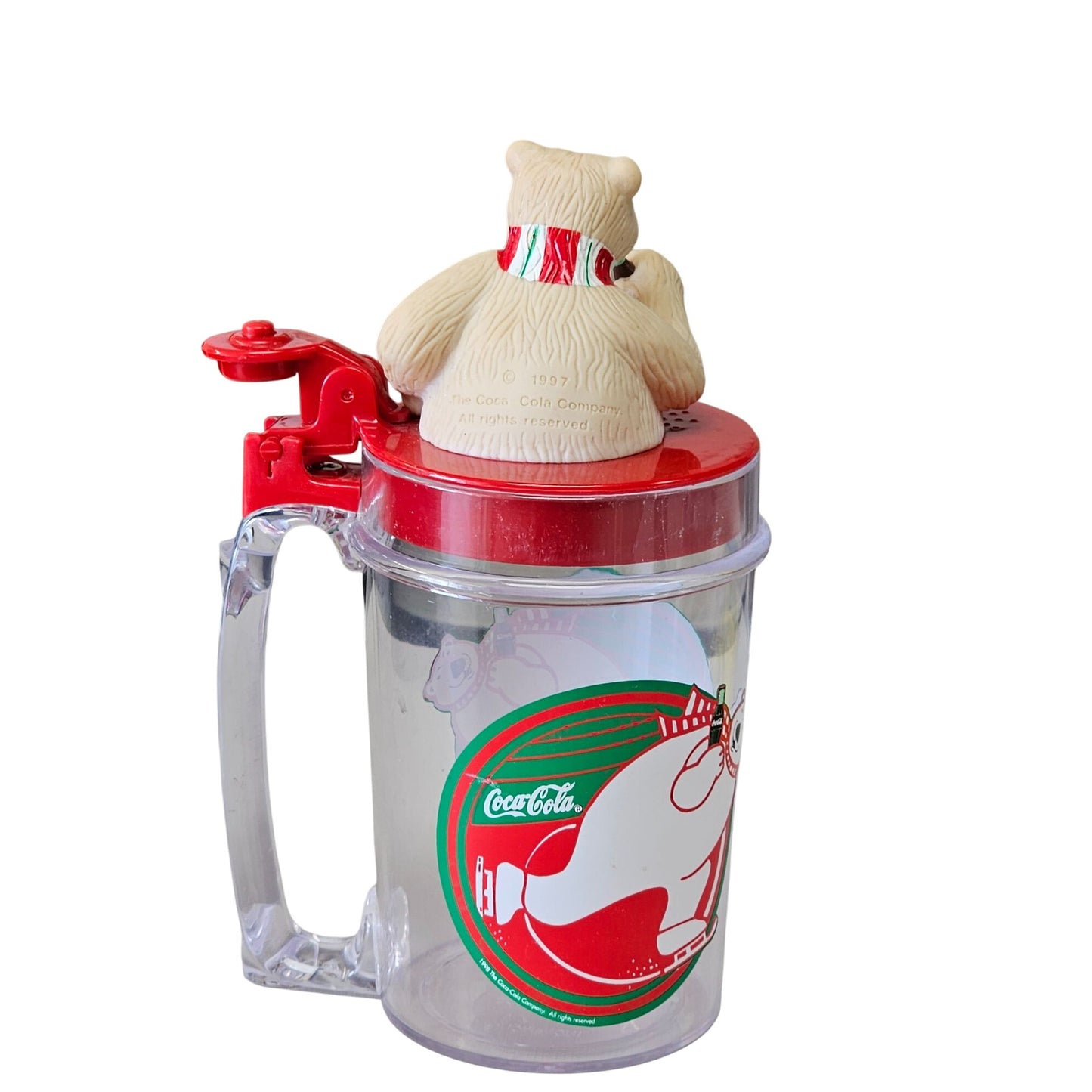 1997 Coke Polar Bear Singing Mug