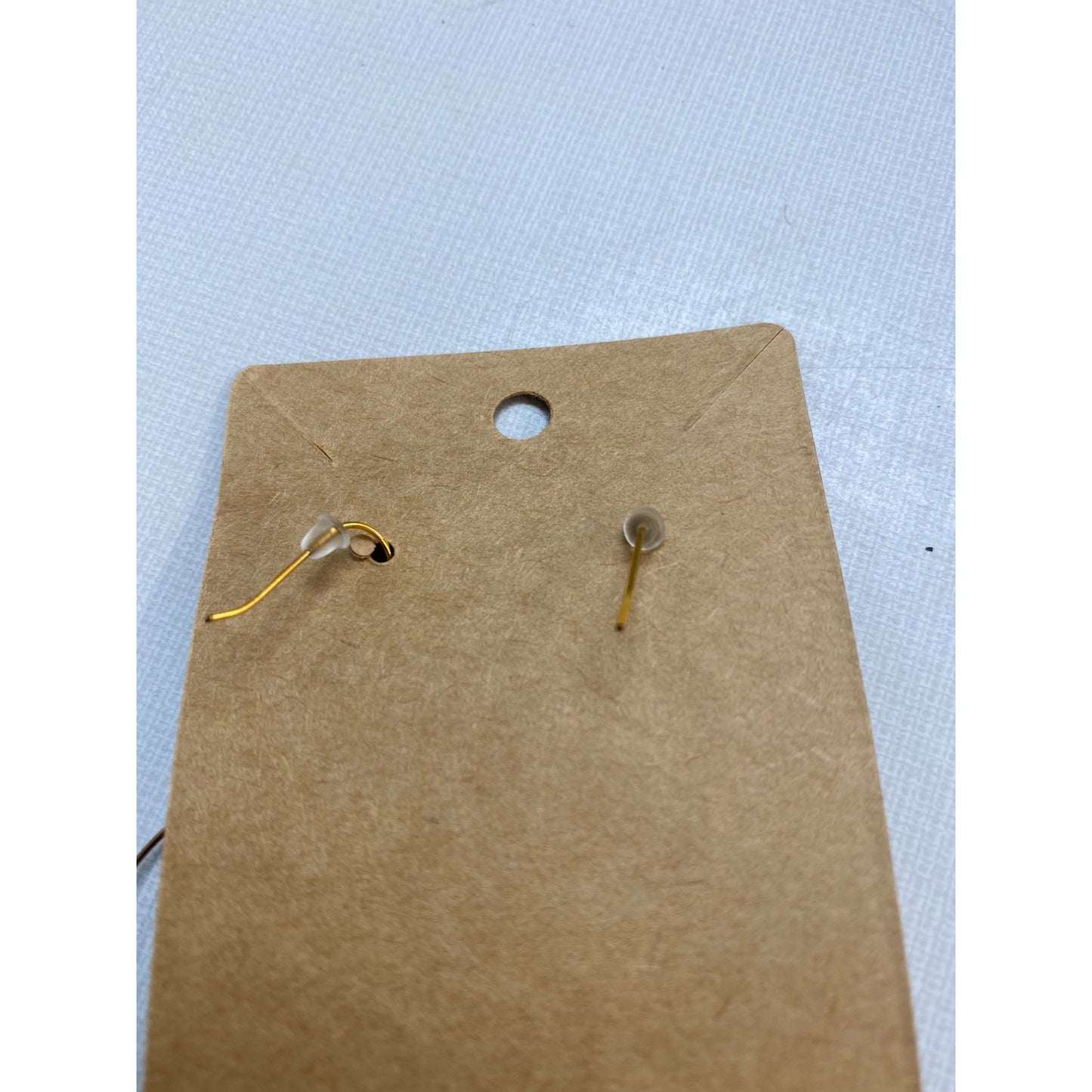 New Handmade Fan Tassel Stone Earrings Gold Boho Jewelry Pink Thread