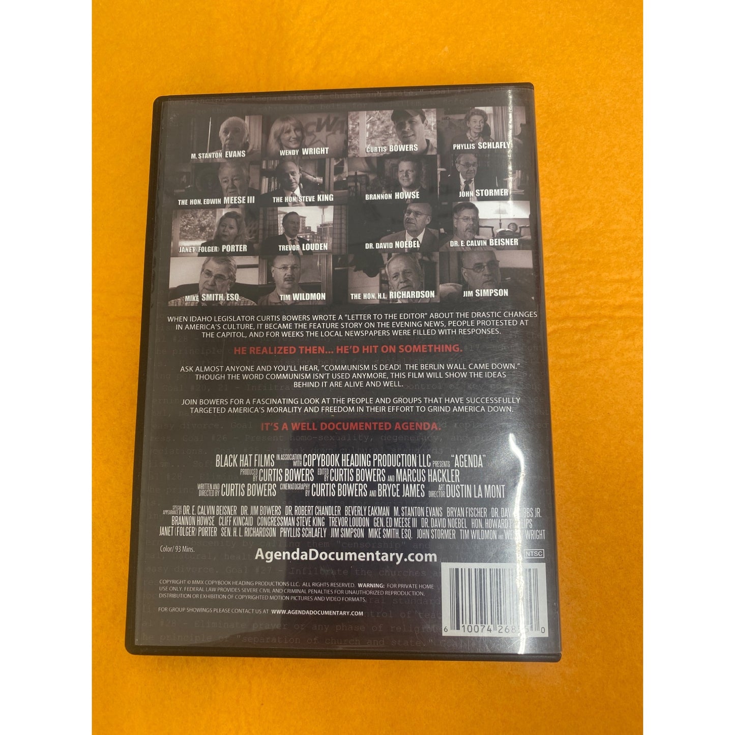 "Agenda: Grinding America Down" DVD Documentary By Curtis Bowers