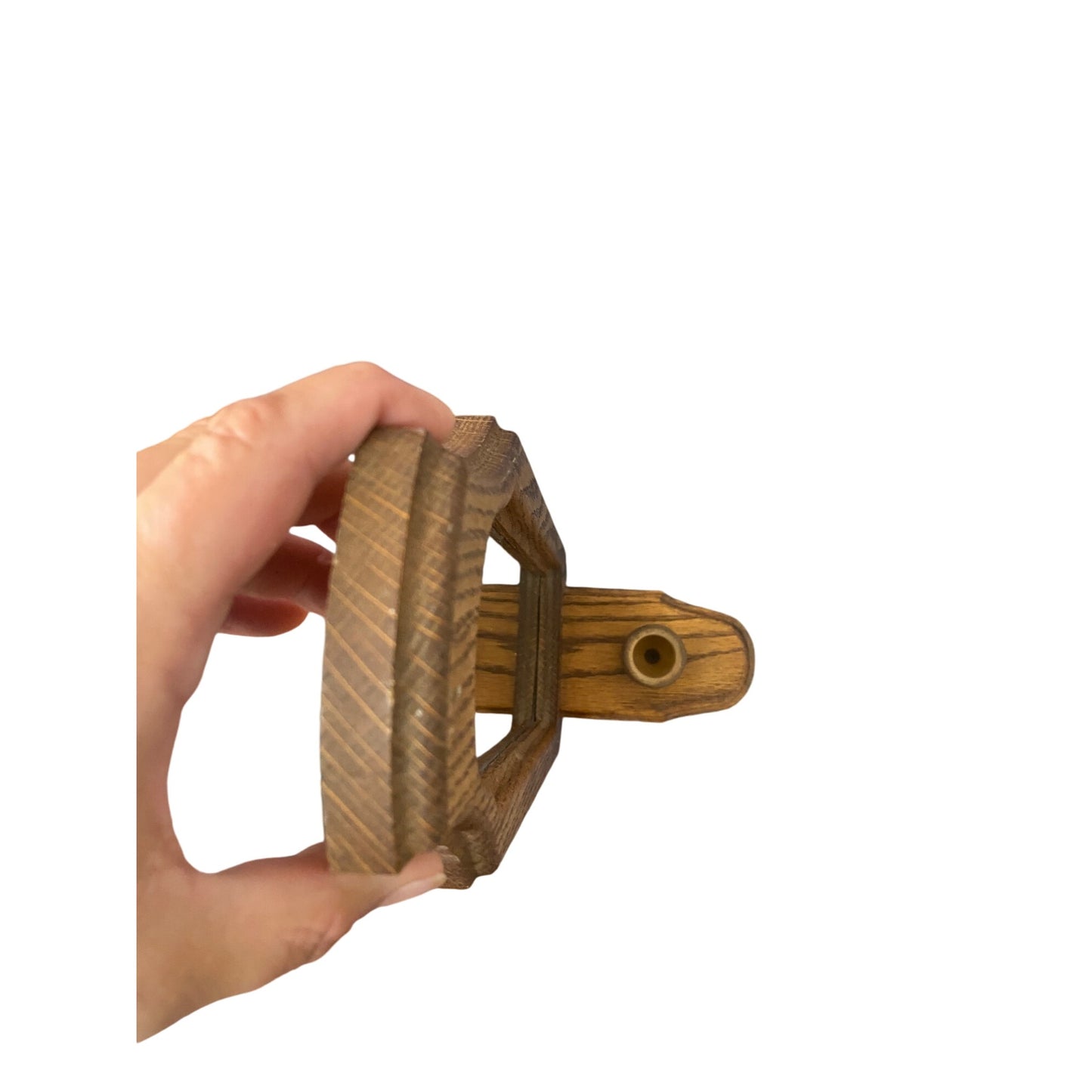 Vintage Oak Wood Wall Sconces