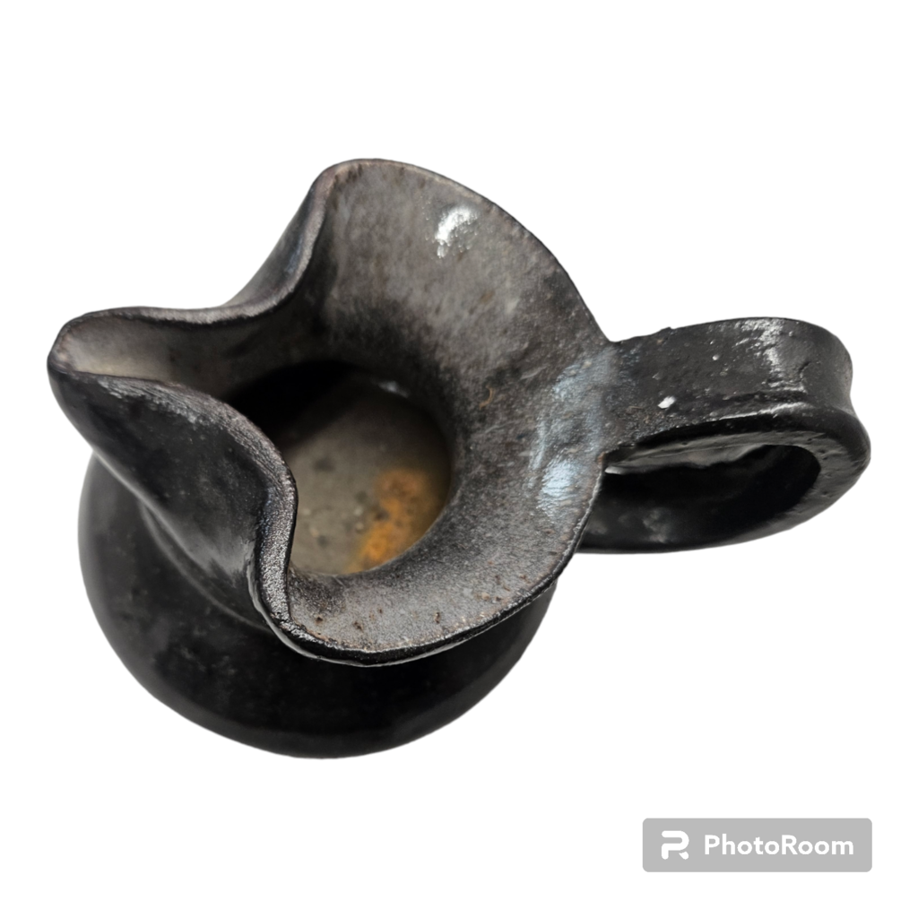 Vintage Small Black Stoneware Pitcher