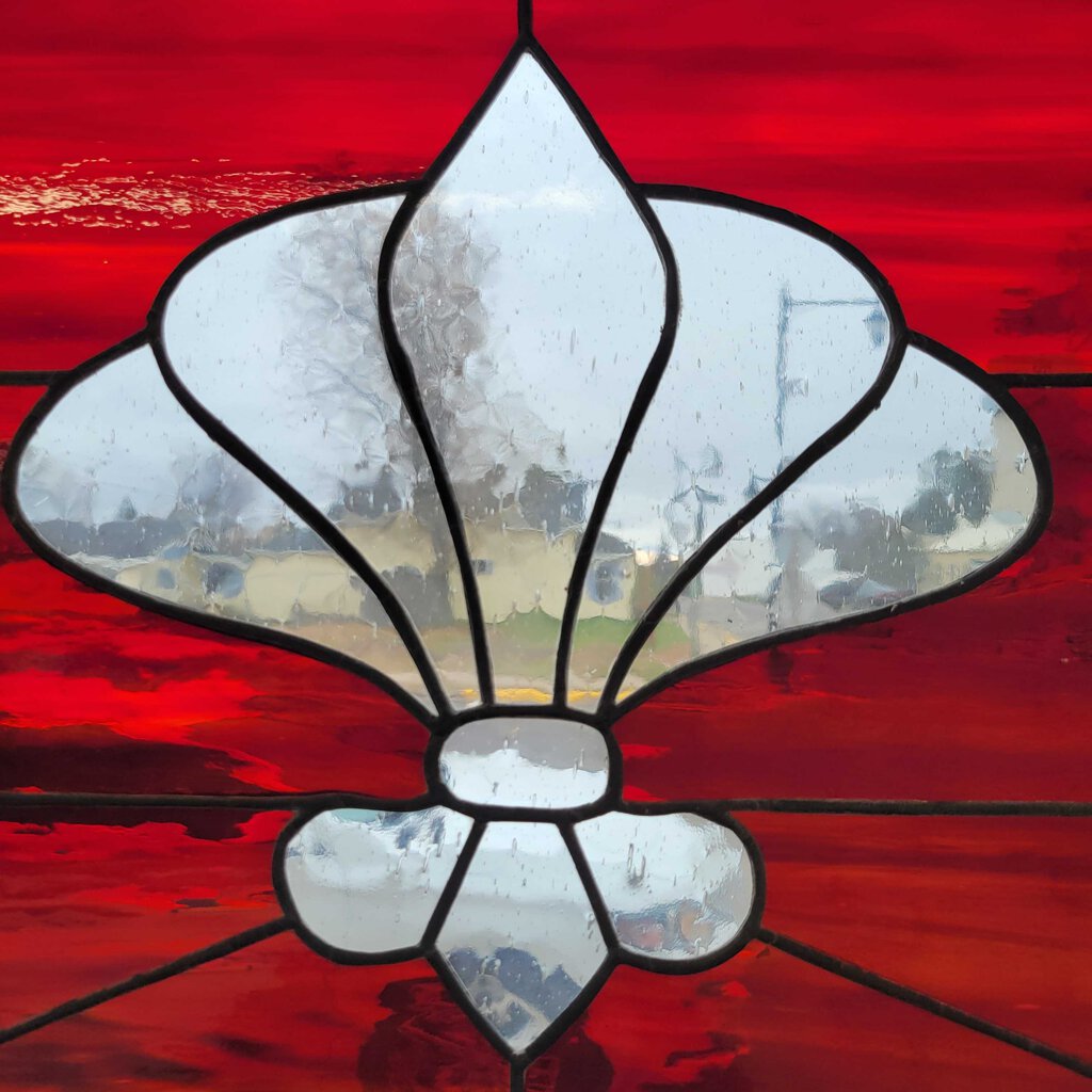 Red/White/Blue Stained Glass Window Hang