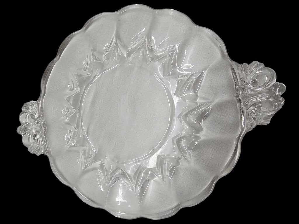 Vintage Mosser Glass CAKE Desset Plate 9"