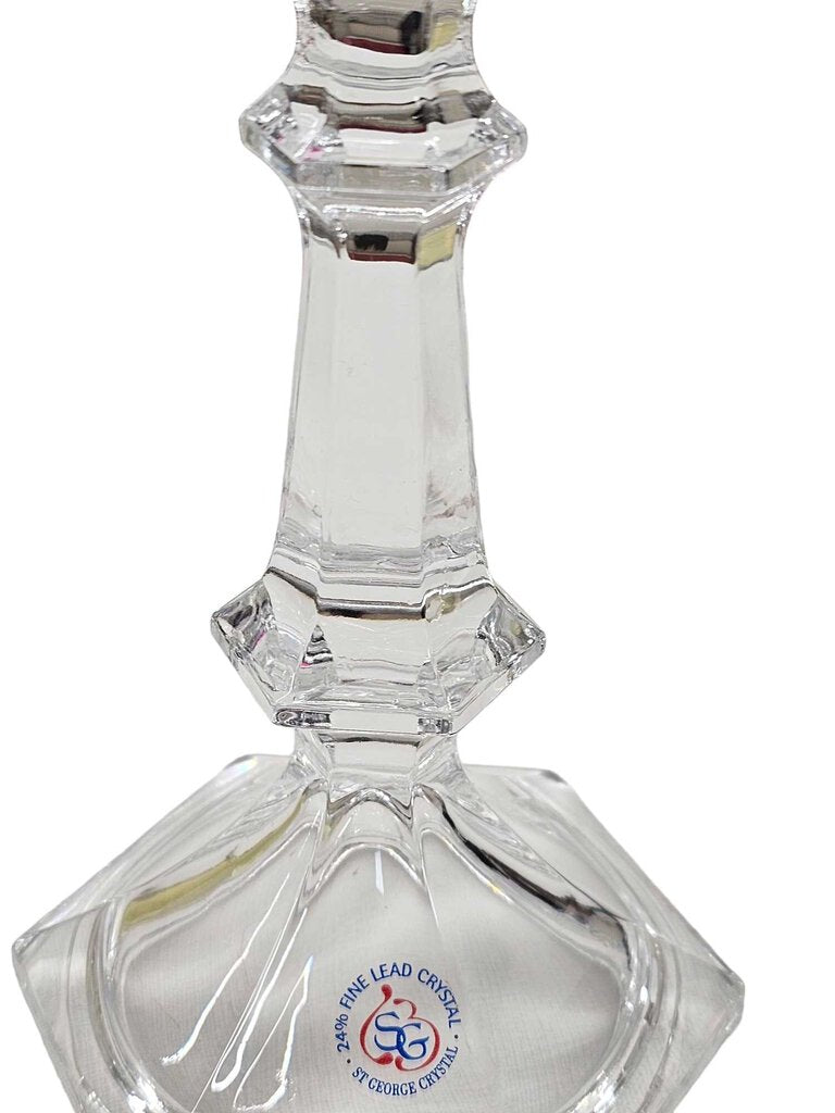 St. George Crystal 24% Fine Lead Crystal Candle Stick Holder