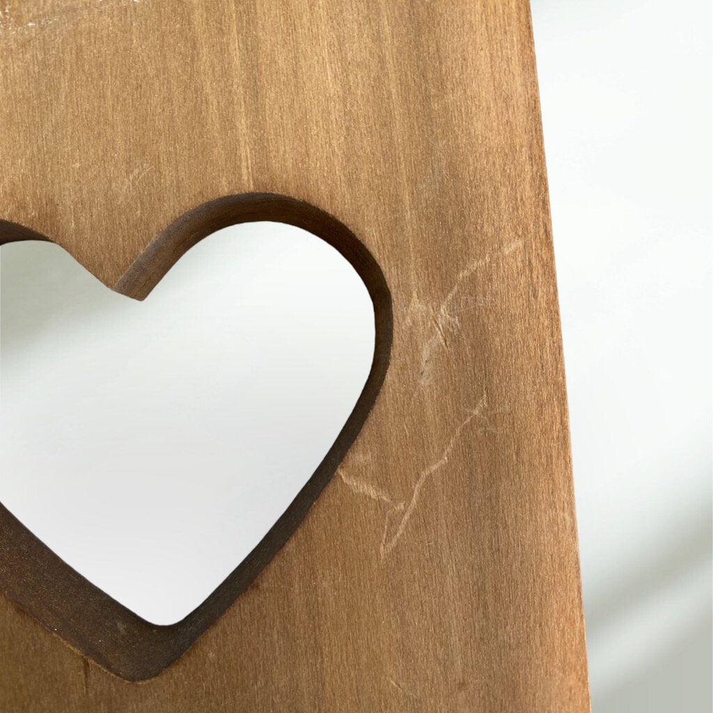 Longaberger Design Wooden Paddle with Heart