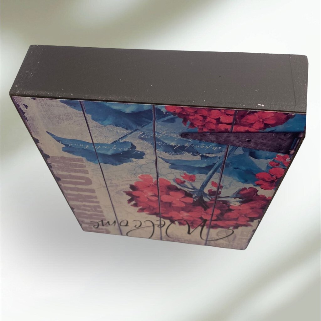 Floral Welcome Printed Pressed Board Sign 6"x8"