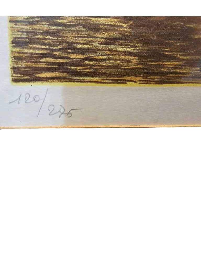 ARTIST Signed GIUSEPPE VERSO sunset bay boats Cabin Decor Certified