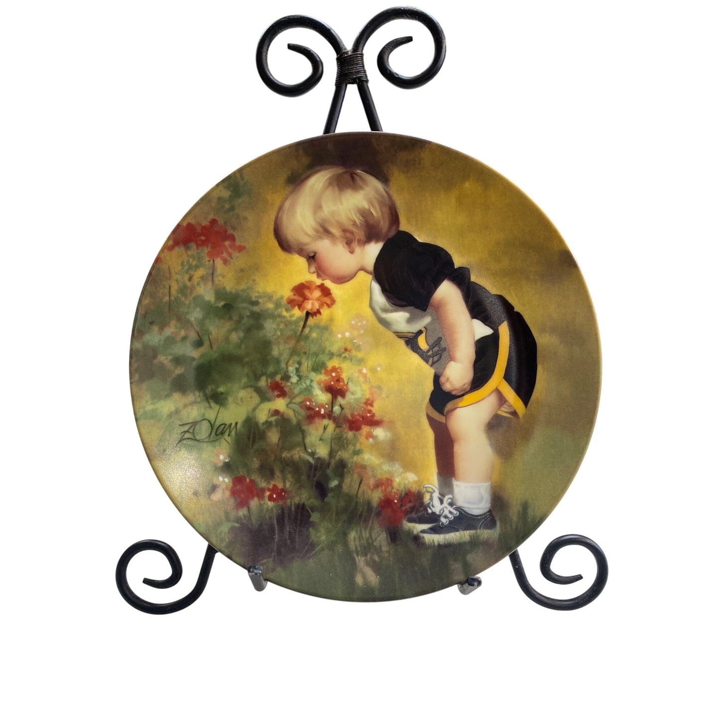 Donald Zolan Grandmas Garden Decorative Plate 1986 Wonder Of Childhood Collection