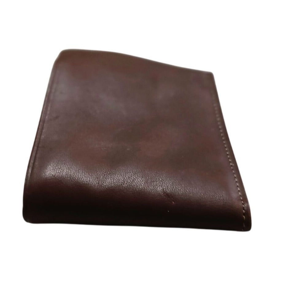 Amity Cowhide Leather Wallet Brown Mens Bifold