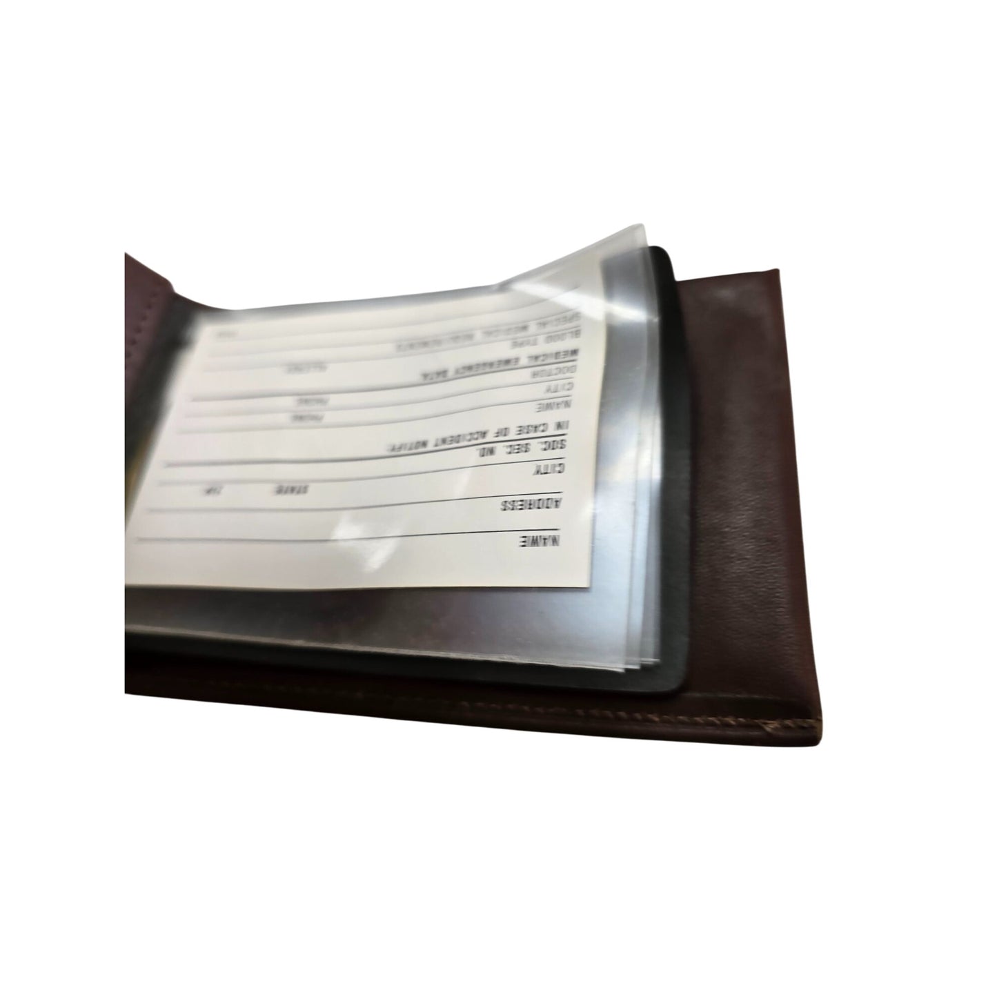 Amity Cowhide Leather Wallet Brown Mens Bifold