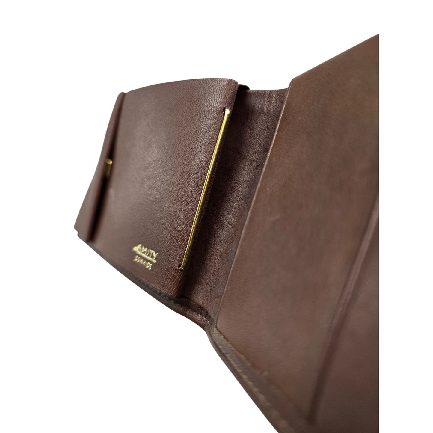 Amity Cowhide Leather Wallet Brown Mens Bifold