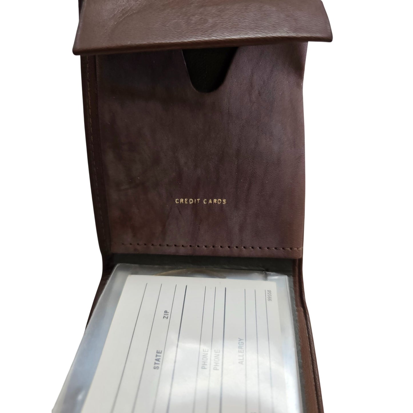 Amity Cowhide Leather Wallet Brown Mens Bifold