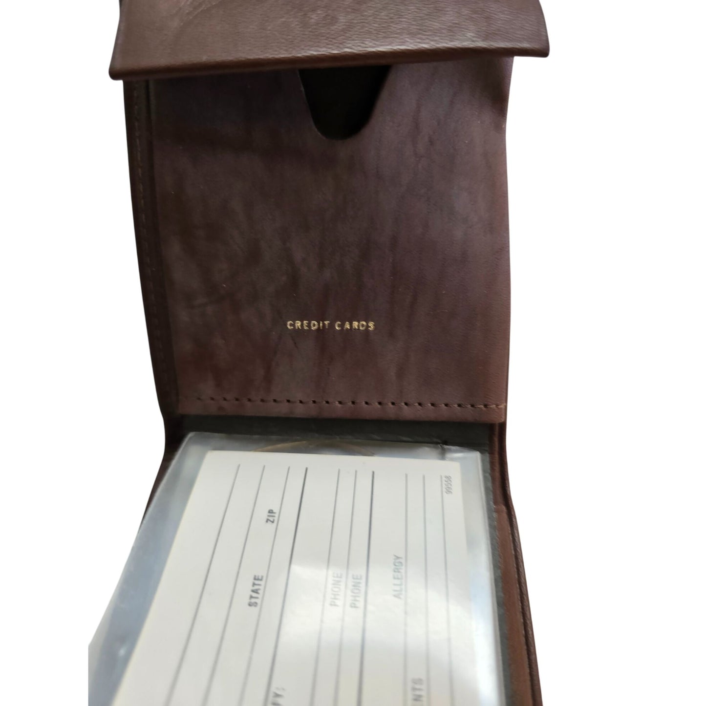 Amity Cowhide Leather Wallet Brown Mens Bifold