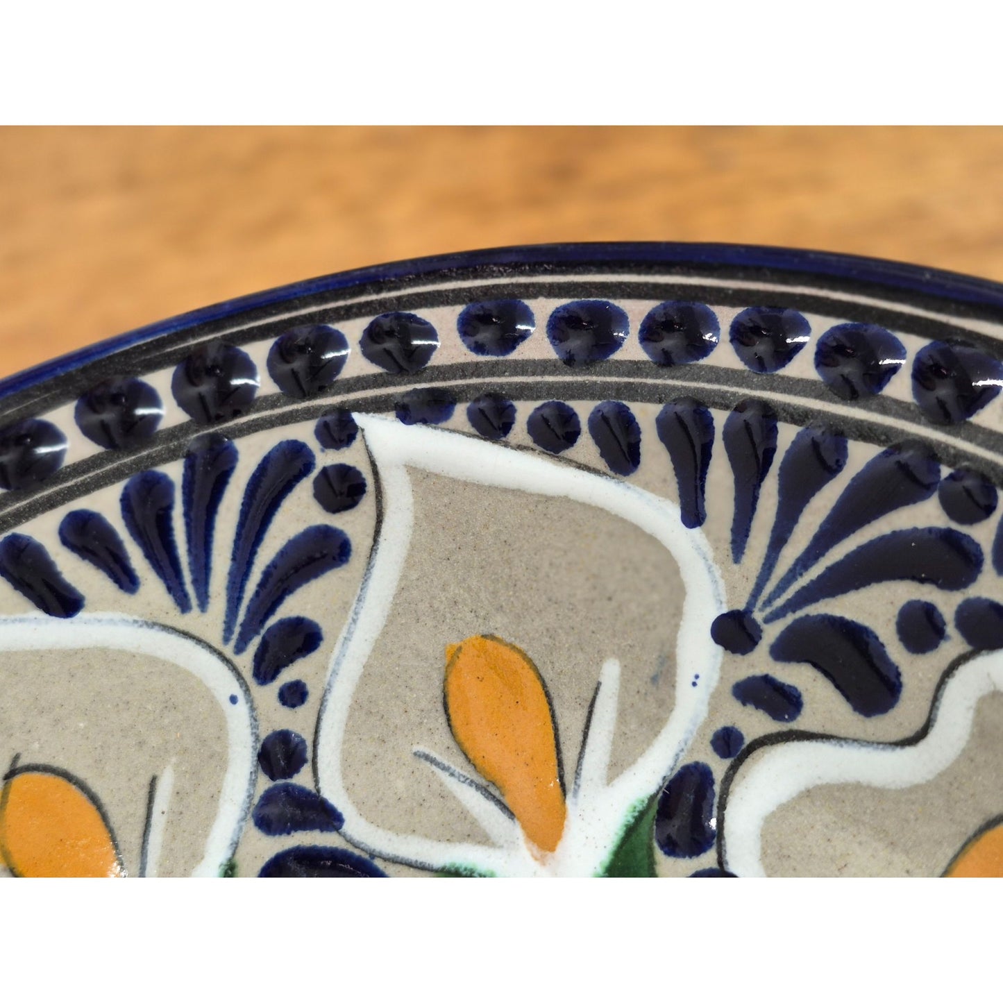 Talavera Pottery Floral Bowl 8"