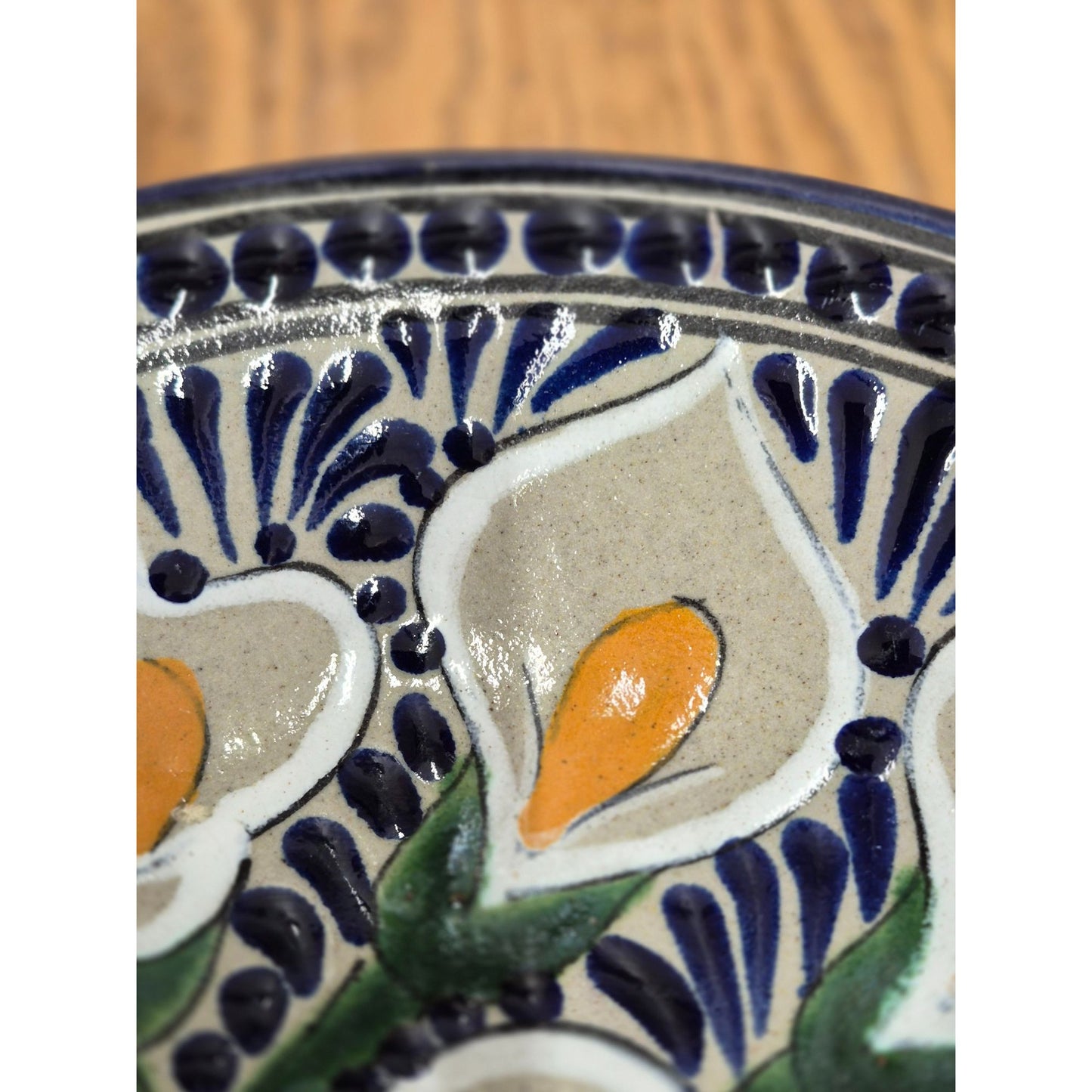 Talavera Pottery Floral Bowl 8"