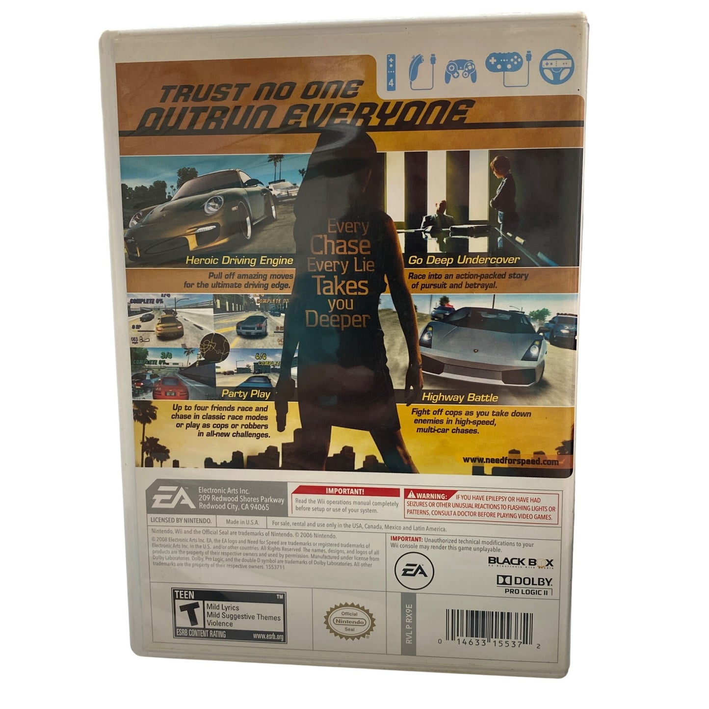 Need For Speed: Undercover Wii Game Complete With Box & Manual