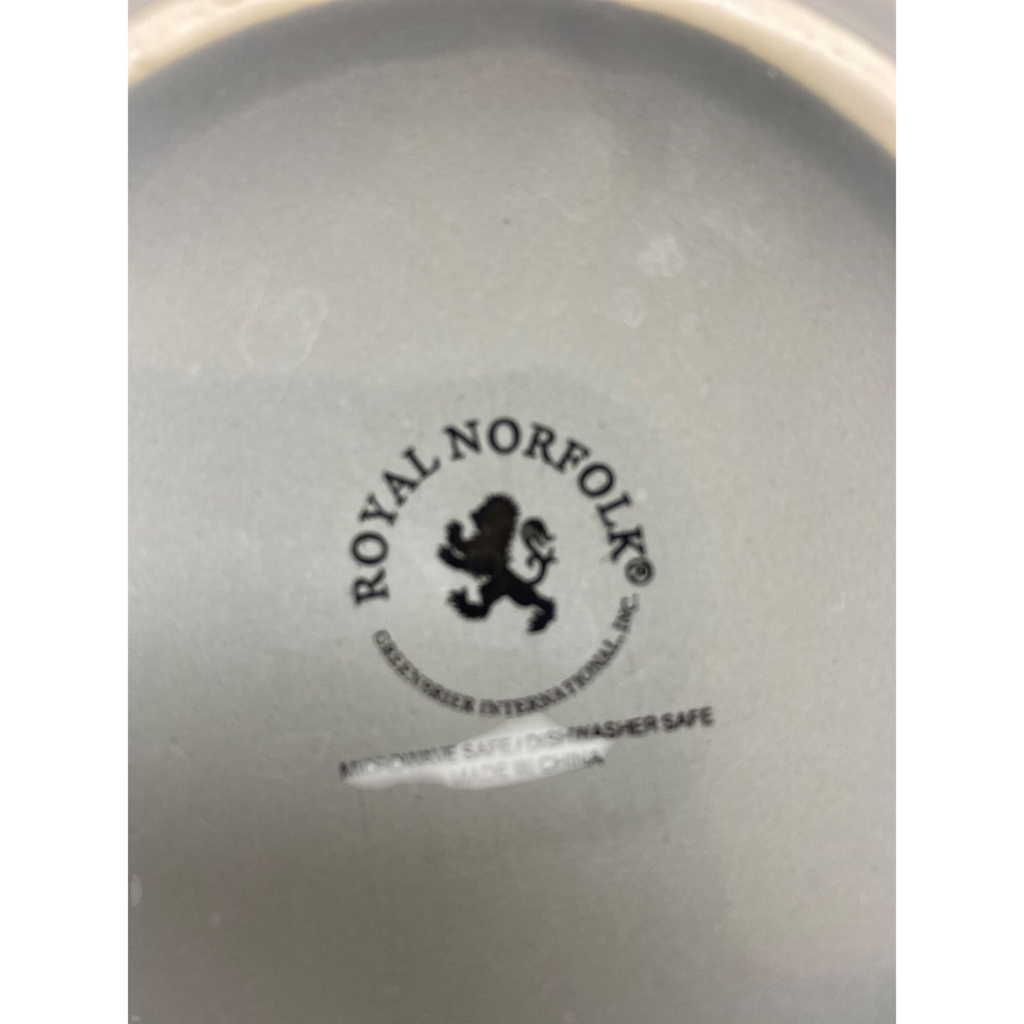 Royal Norfolk Set Of 2 Gray Ceramic Bowls