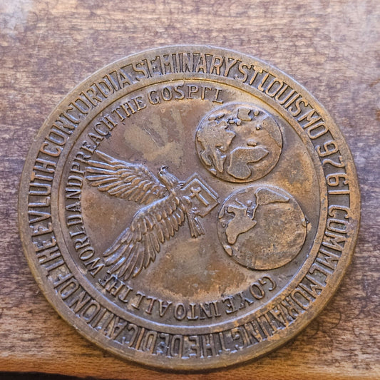 Vintage Concordia Seminary St. Louis 1926 Commemorative Bronze Coin
