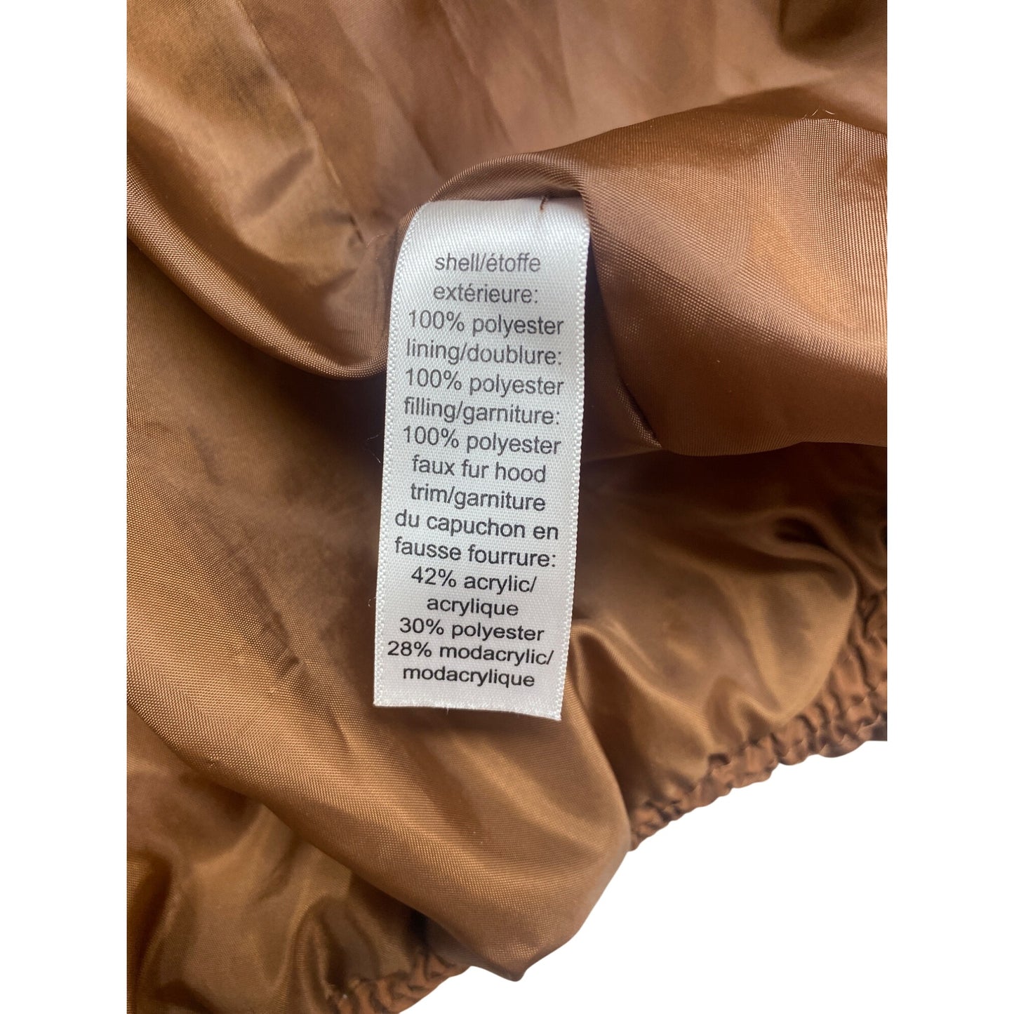 Maurices Womens XL Brown Quilted Puffer Jacket With Hood & Zip Closure