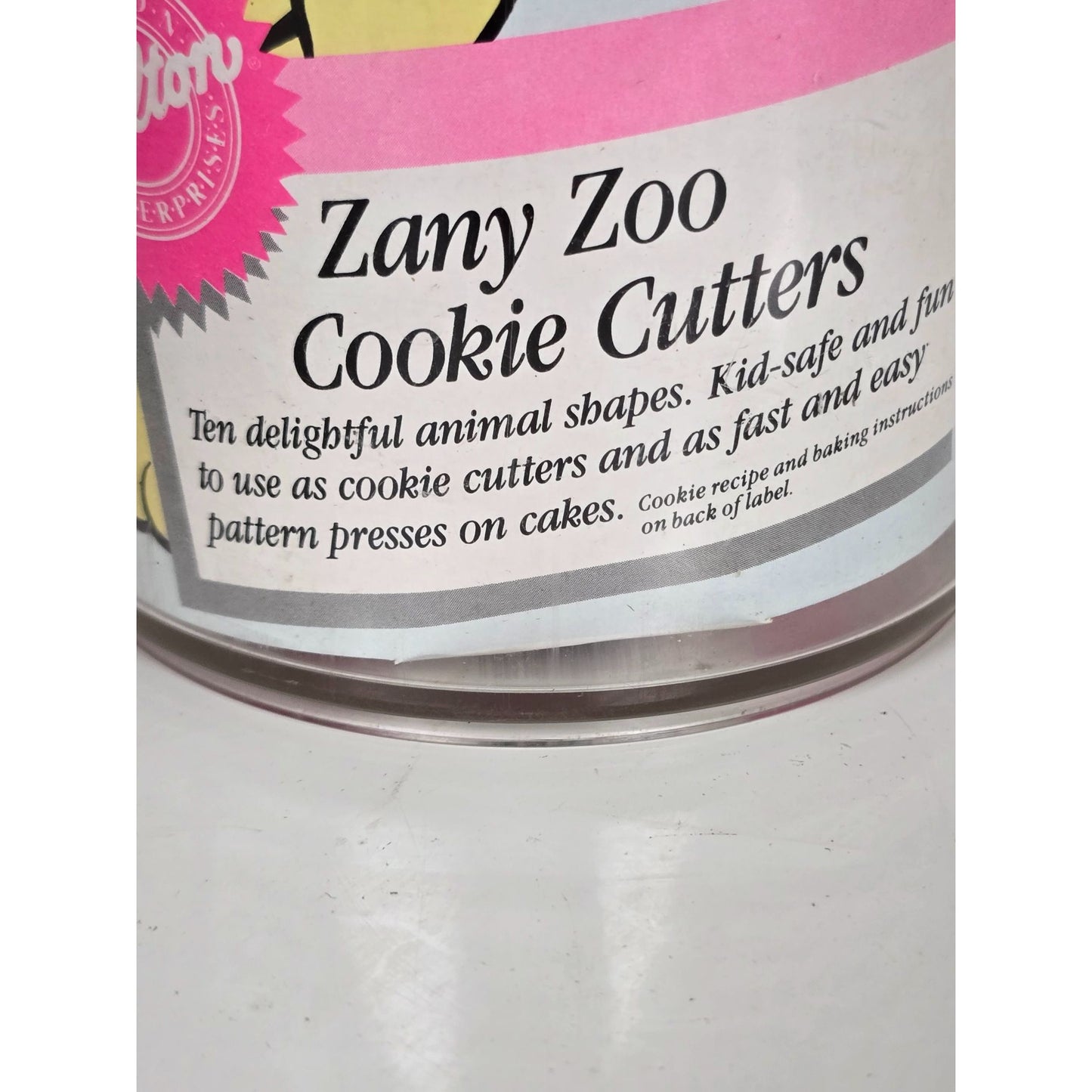 Wilton Zany Zoo Cookie Cutters Set Of 10 Animal Shapes In Plastic Storage Jar Kid-Safe Easy For Baking & Cake Patterns