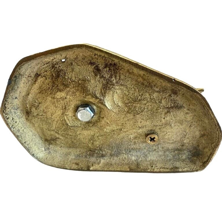 Vintage Brass Saguaro Catus and Roadrunner Statue 10"Tall