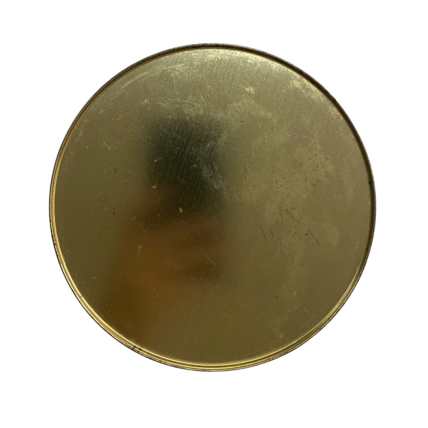 Vintage Christmas Tin With Santa Claus & Child Design