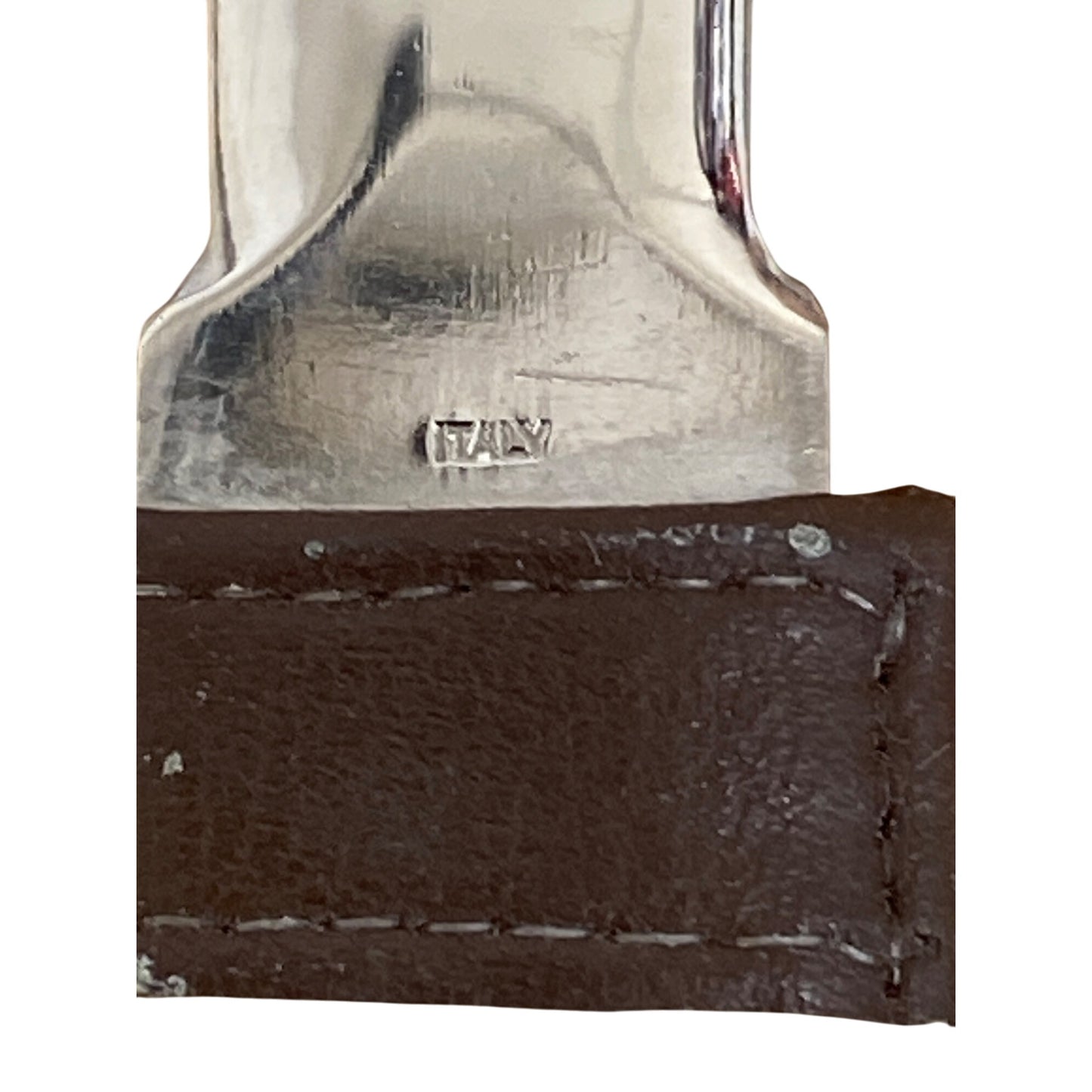 Vintage Italian Silver-Plated Letter Opener & Knife Set With Leather Case