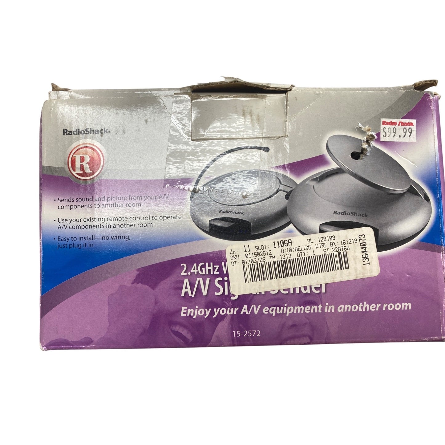 Vintage RadioShack 2.4GHz Wireless A/V Signal Transmitter & Receiver Pair 15-2572