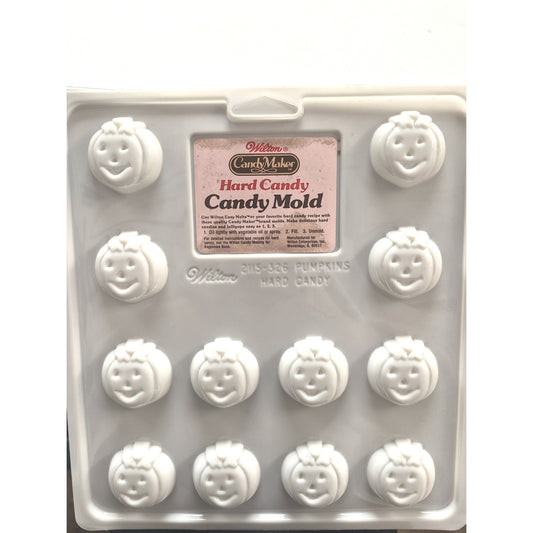 Wilton Candy Maker Hard Candy Mold Pumpkin Design Plastic