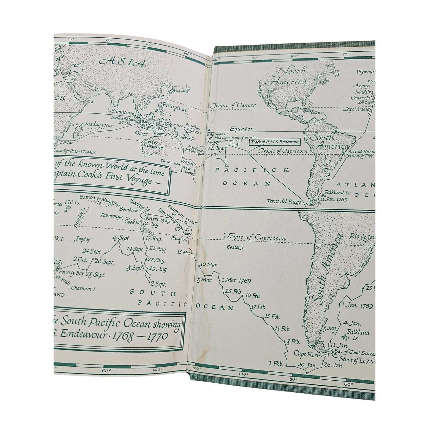 Captain Cook And The South Pacific  Book By John Gwyther 1954 Edition Illustrated