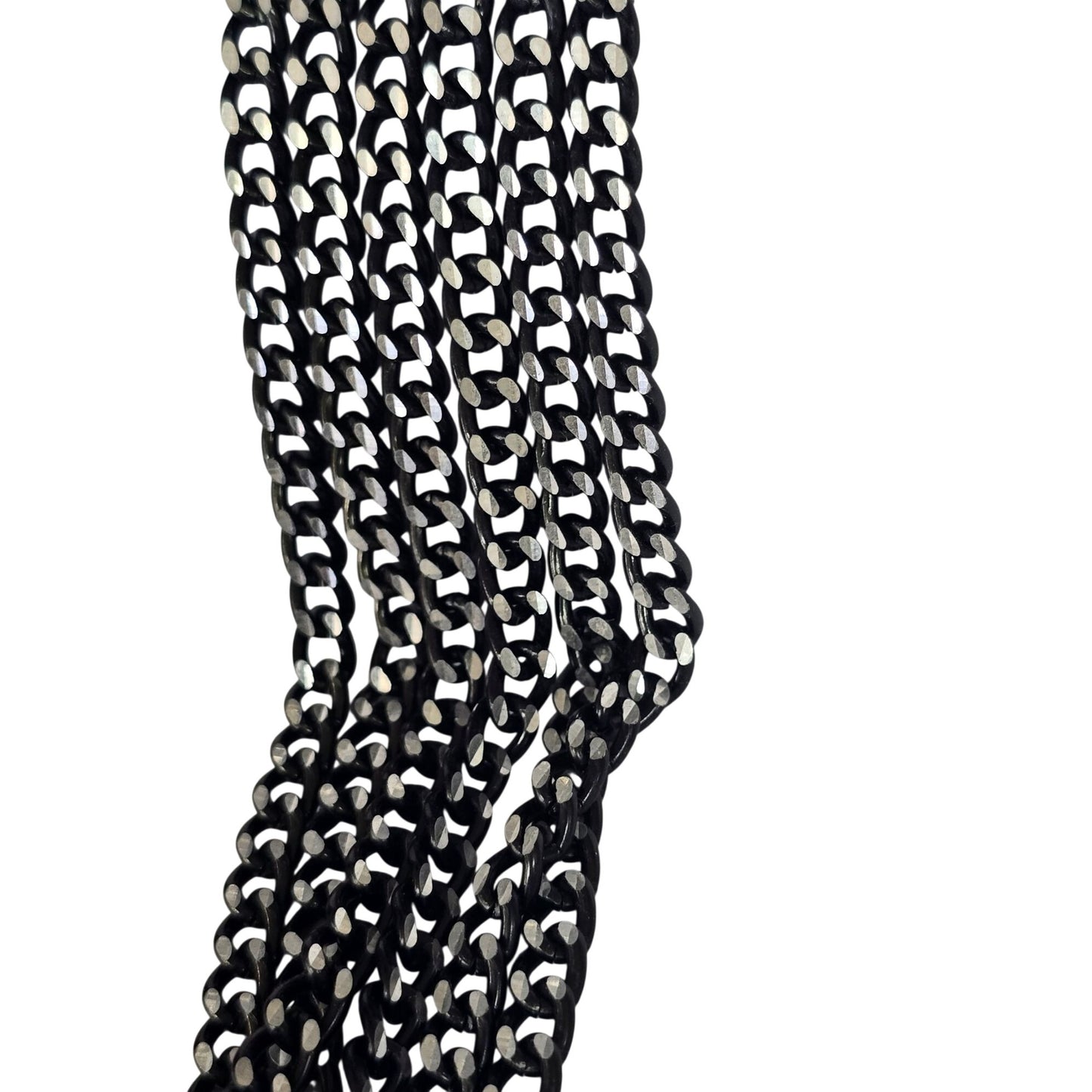 Vintage Multi-Chain Necklace Clear Rhinestone