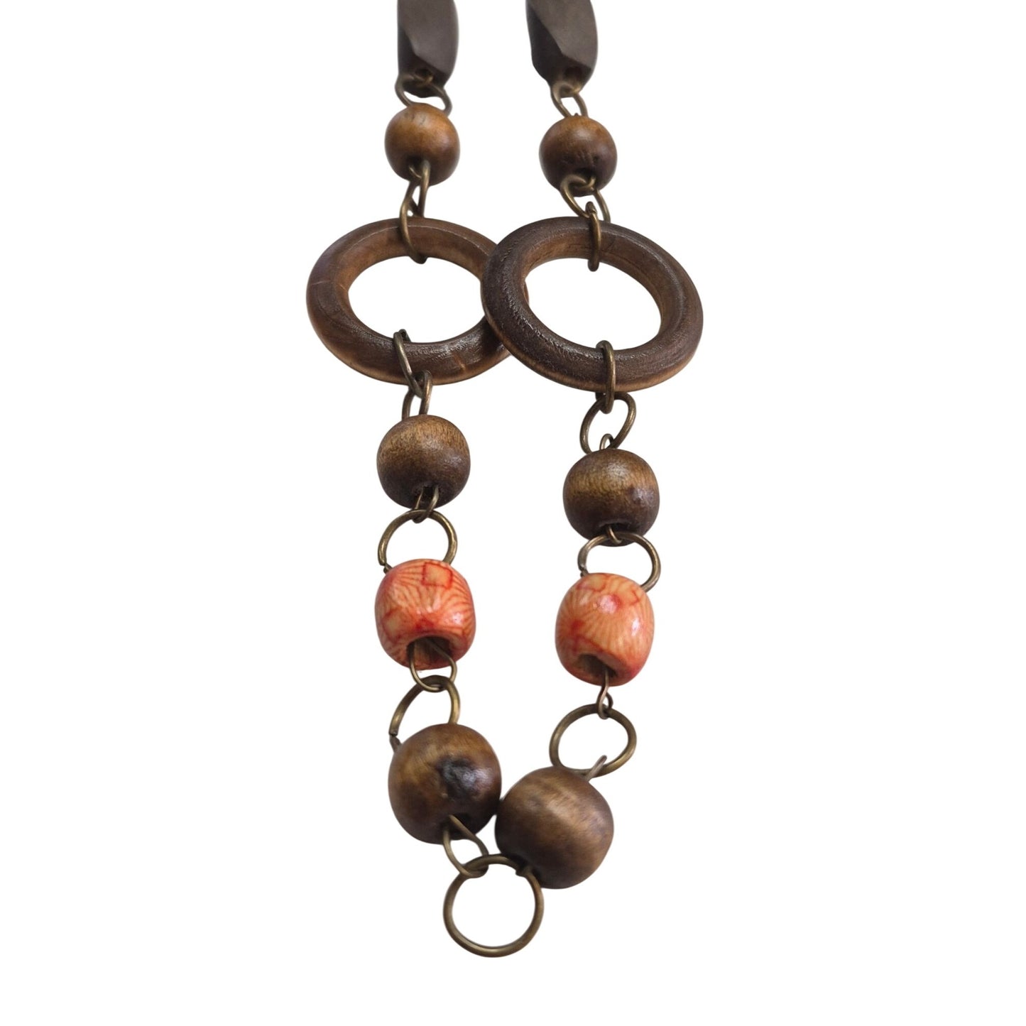 Vintage Wood & Resin Beaded Necklace