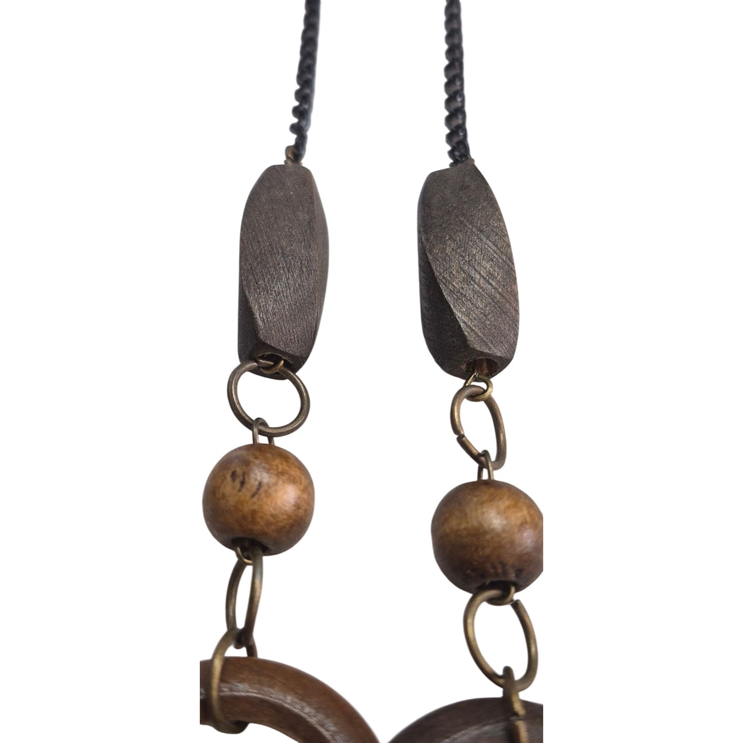 Vintage Wood & Resin Beaded Necklace