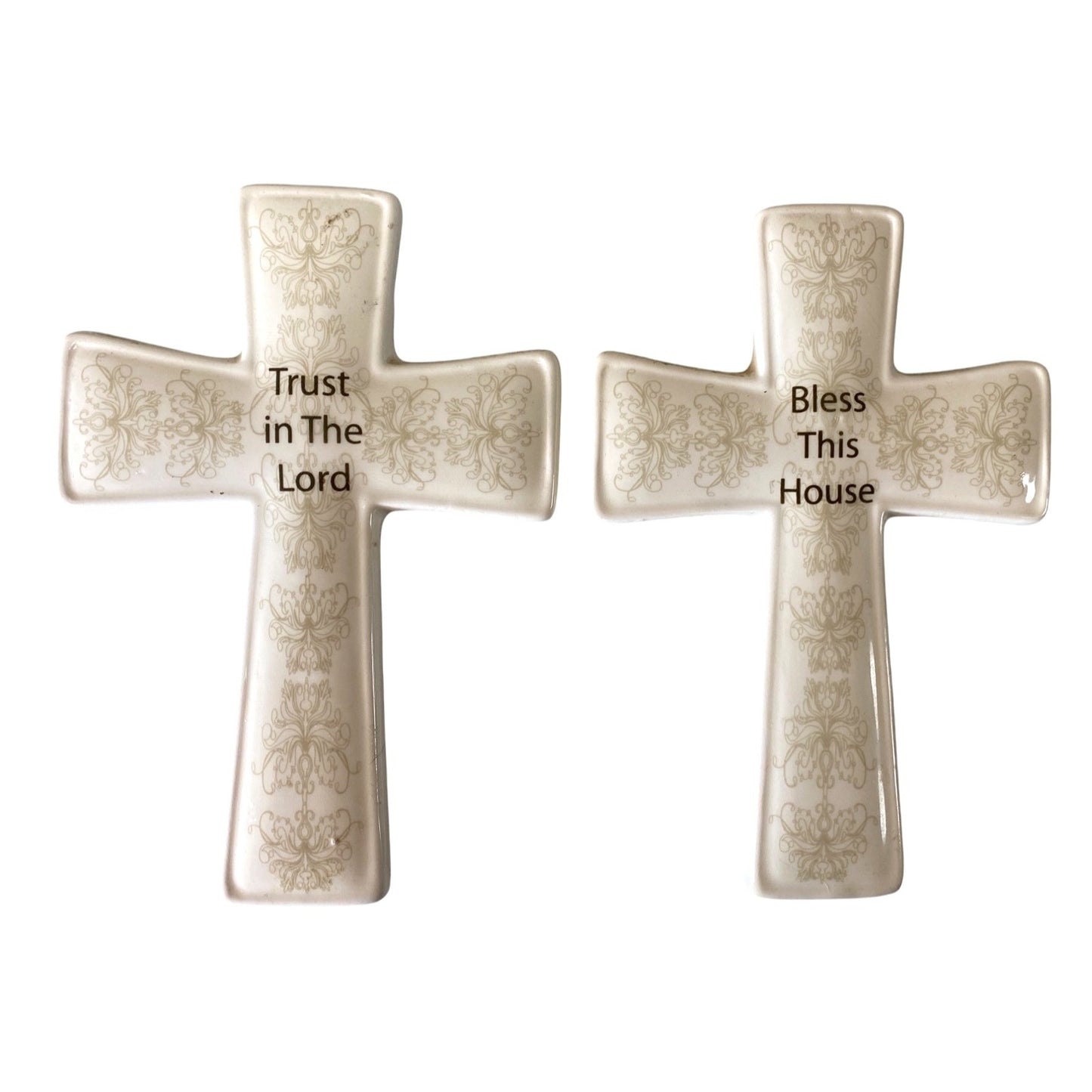 Ceramic Cross Wall Decor Set Of 2