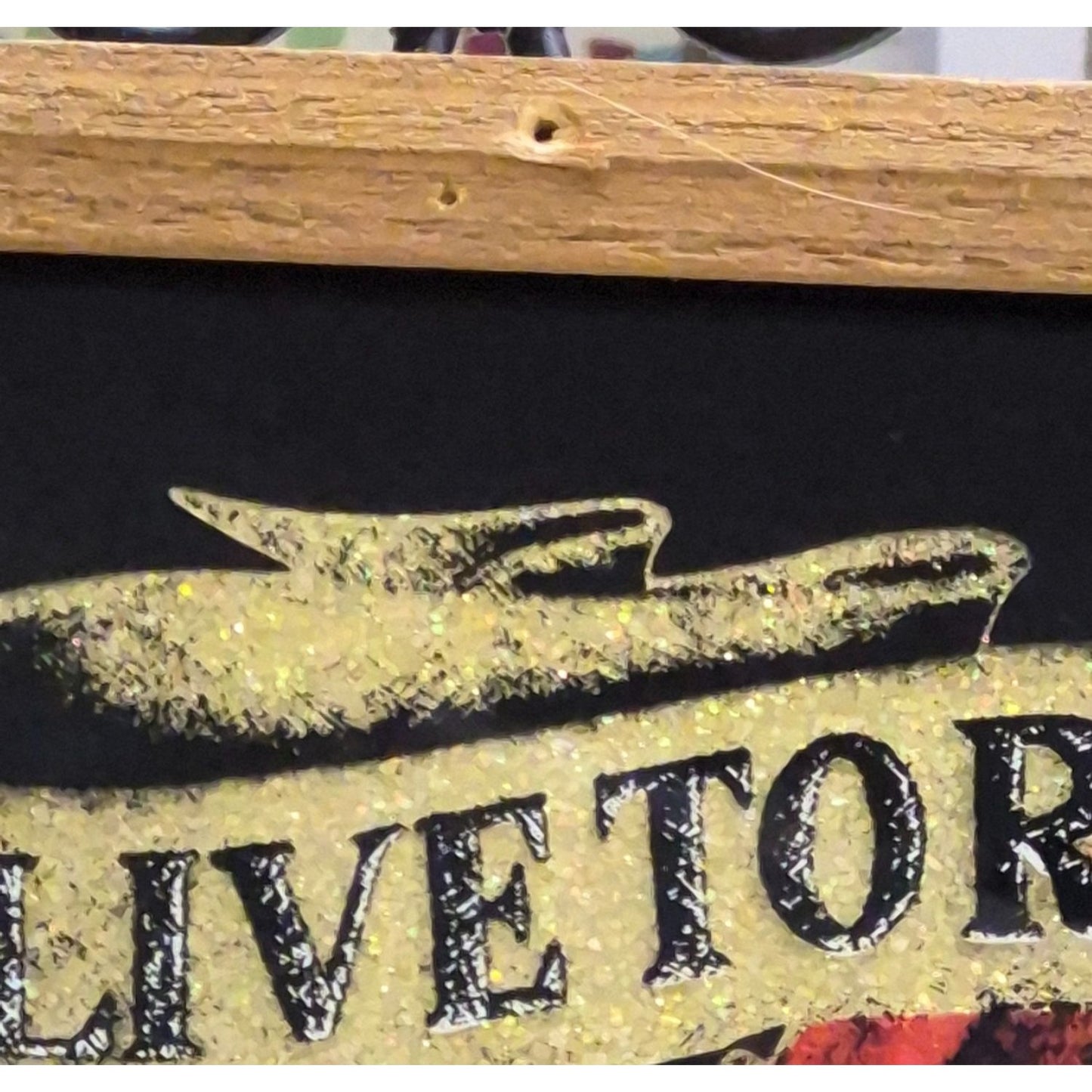 Vintage "Live To Ride" Framed Art With Eagle Design