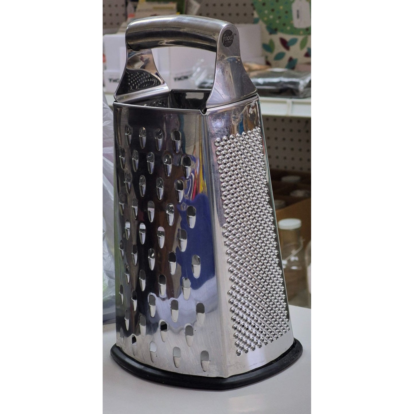 Food Network Stainless Steel Box Grater With Rubber Foot